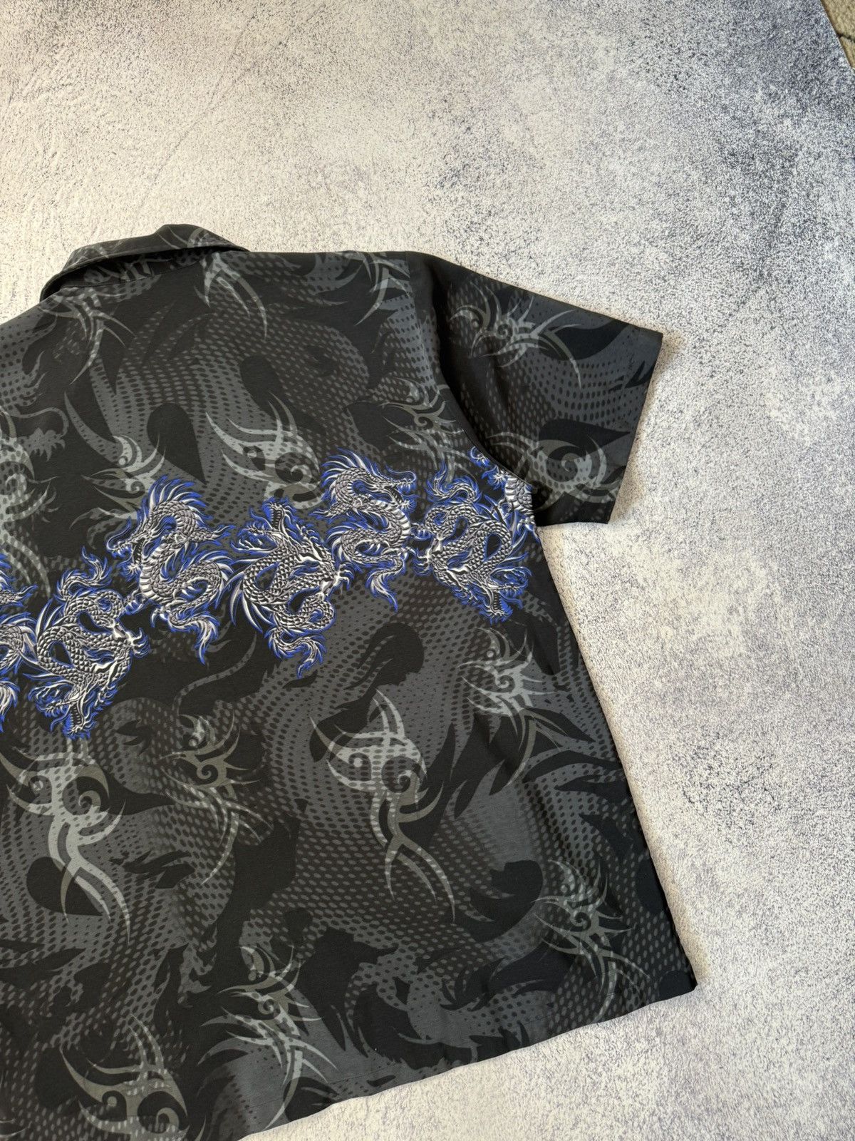 Japanese Brand Vintage Y2k Dragon Shirt Balenciaga Look Alike Size US L / EU 52-54 / 3 - 19 Thumbnail