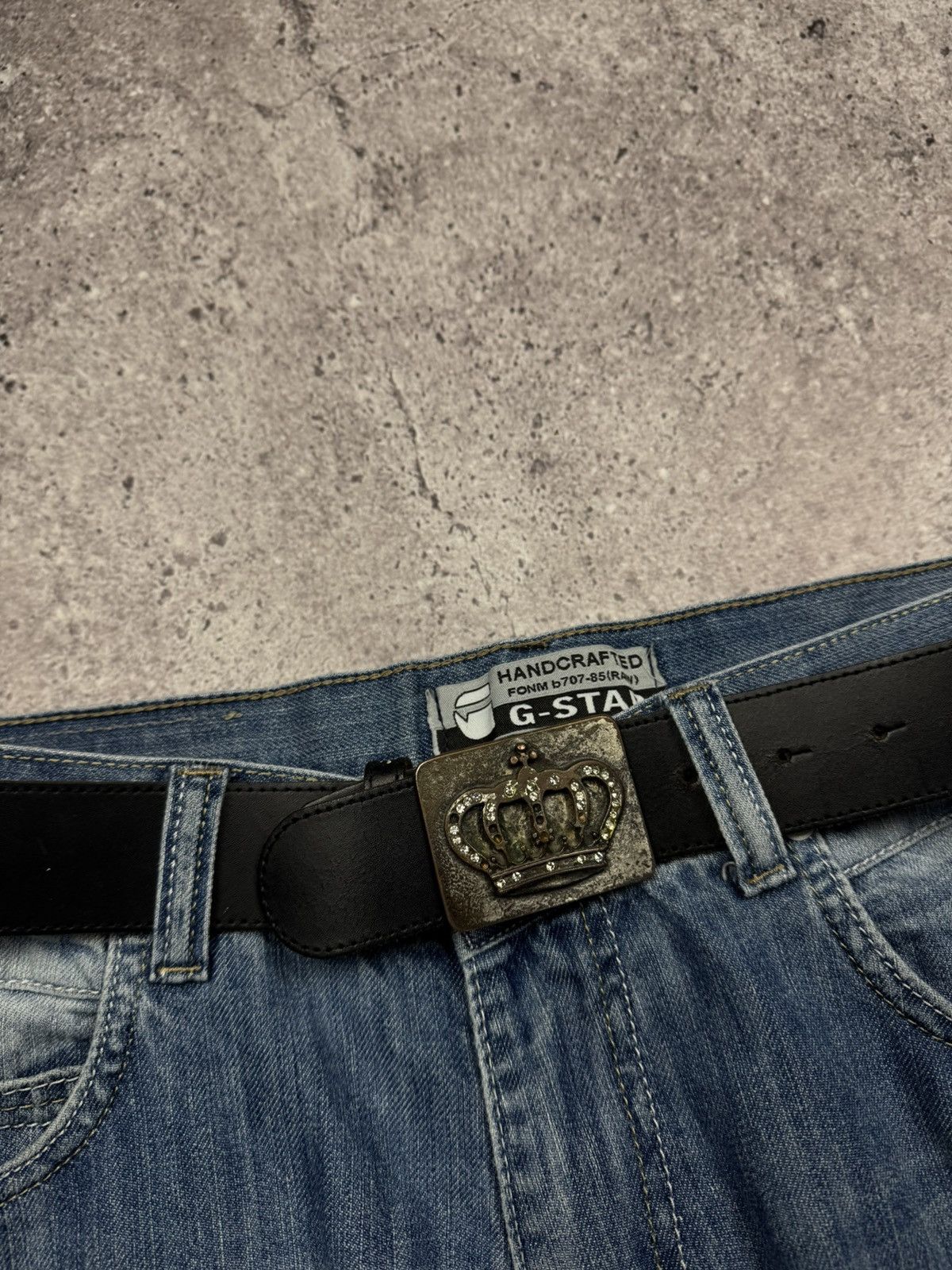 Japanese Brand 00’s NUMBER NINE CROWN JAPAN GLAMOUR Y2K BELT VINTAGE RARE Size ONE SIZE - 4 Thumbnail