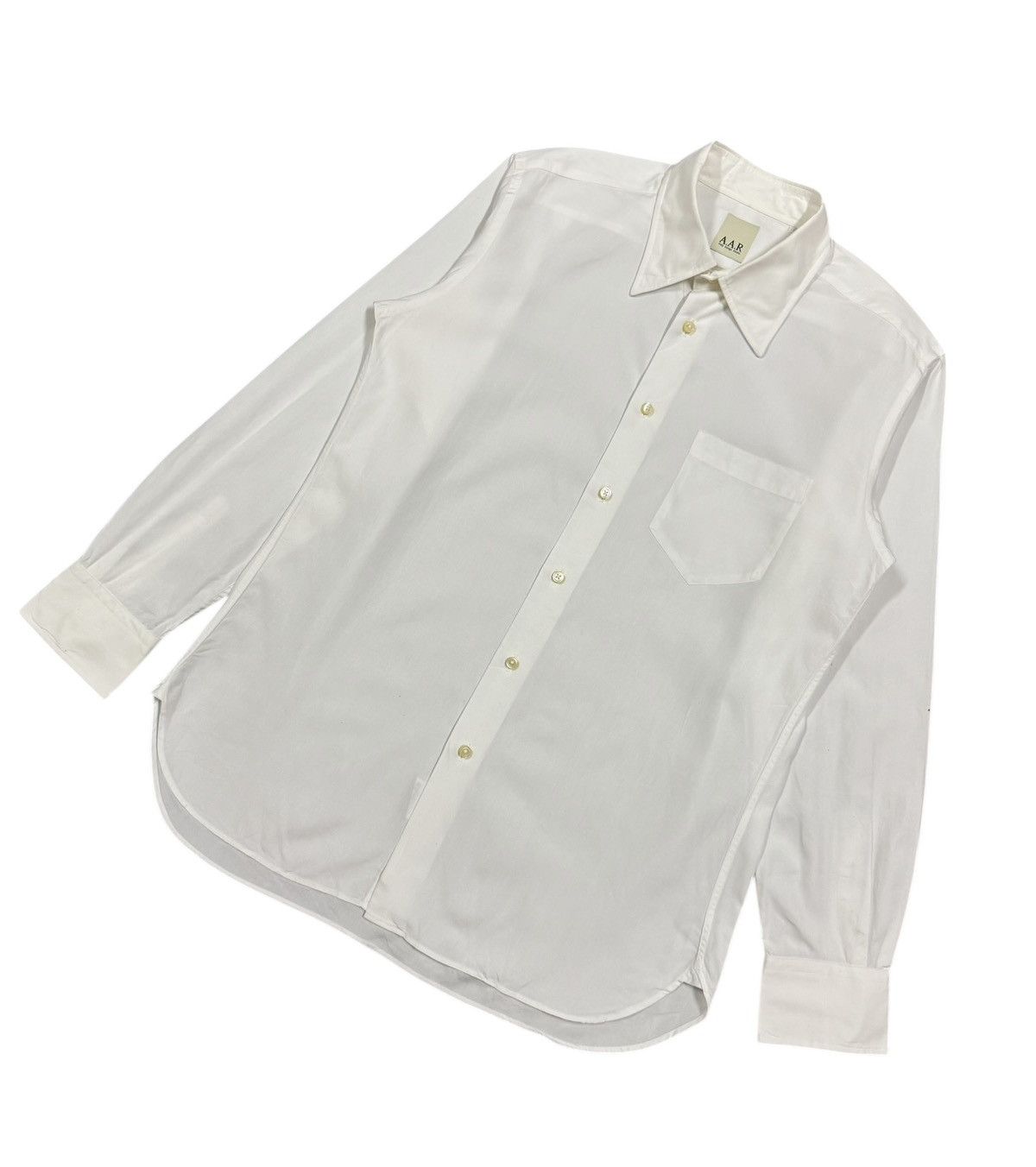 Vintage × Yohji Yamamoto Vtg🔥A.A.R Yohji Yamamoto Casual Button Ups White Shirt Size US L / EU 52-54 / 3 - 6 Thumbnail