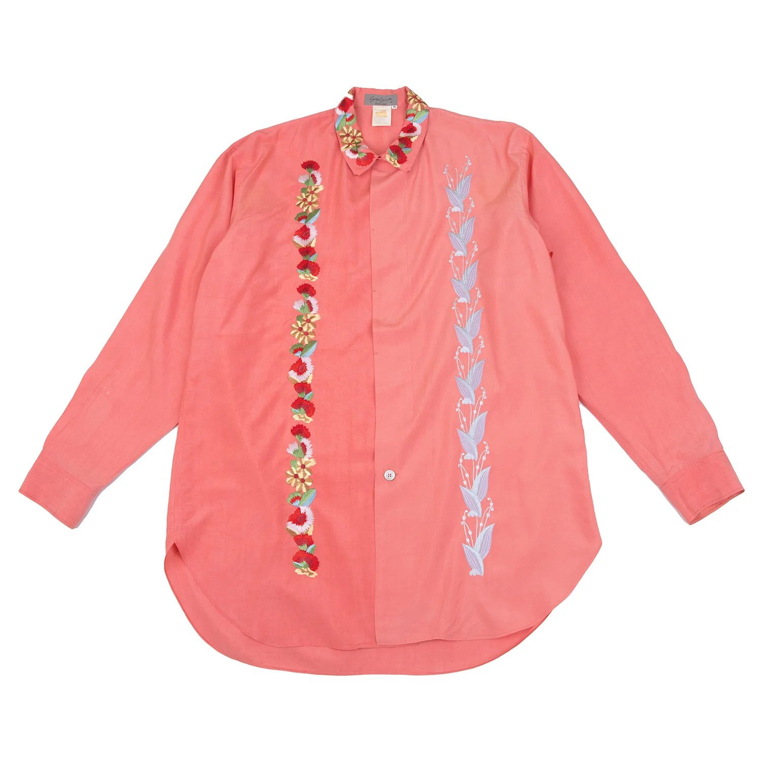 Yohji Yamamoto Yohji Yamamoto Floral Embroidery Silk Shirt Size US M / EU 48-50 / 2 - 1 Thumbnail