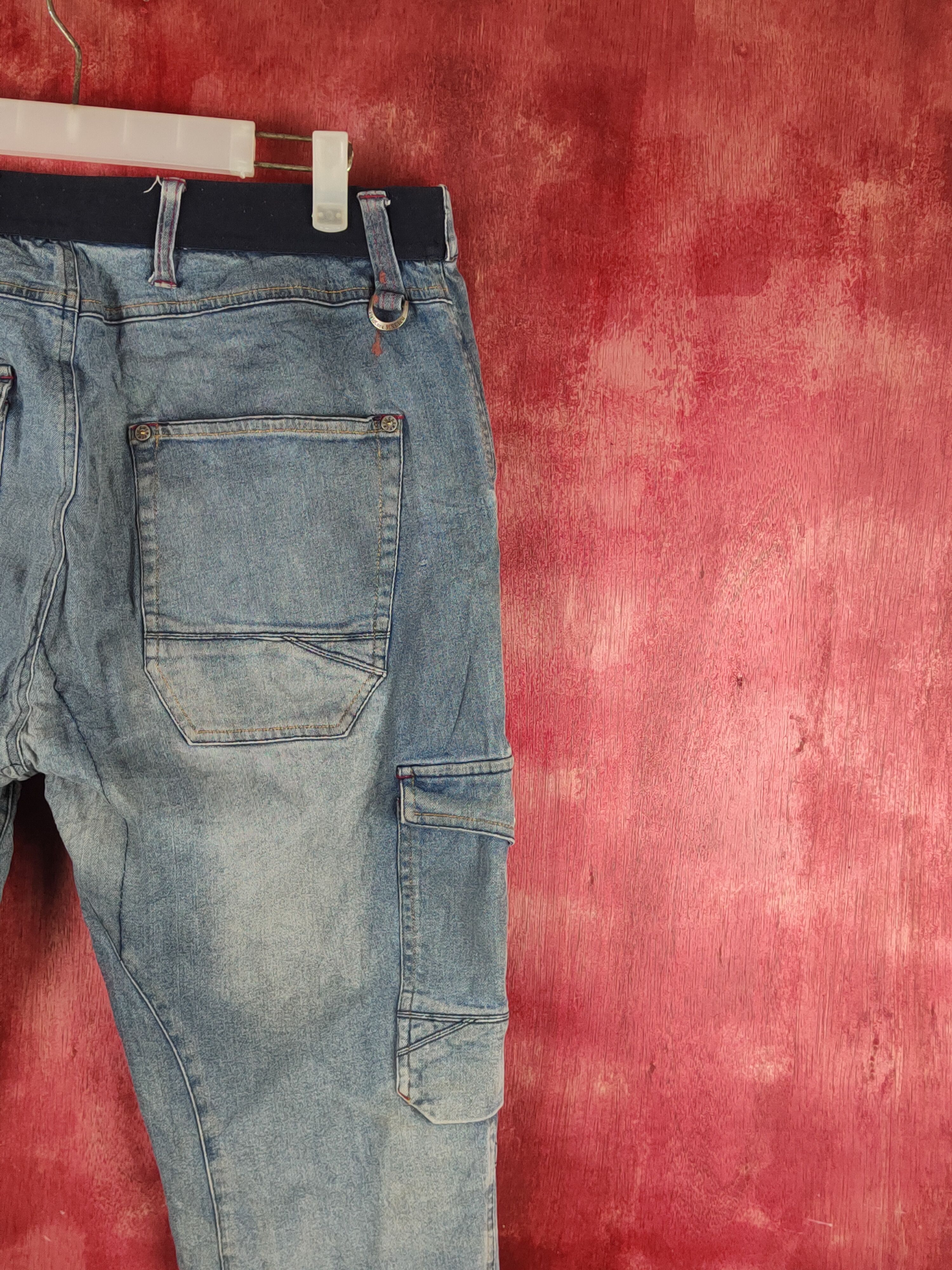 Japanese Brand FieldCore Dark Blue Faded Distressed Ripped Jeans #S2366 Size US 34 / EU 50 - 10 Thumbnail