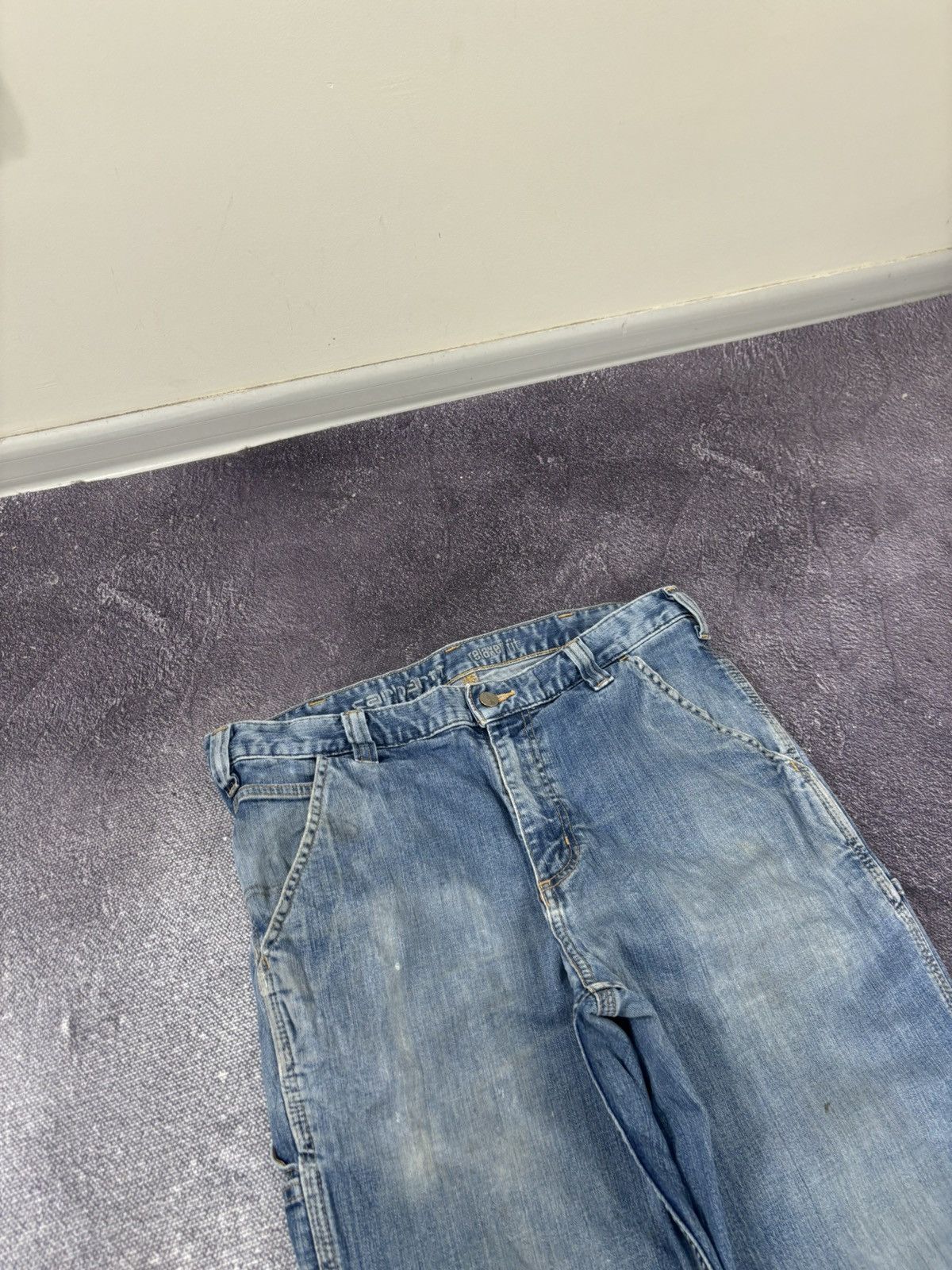 Carhartt Vintage Carhartt Faded Light Blue Relaxed Fit Denim Jeans Size US 34 / EU 50 - 10 Thumbnail