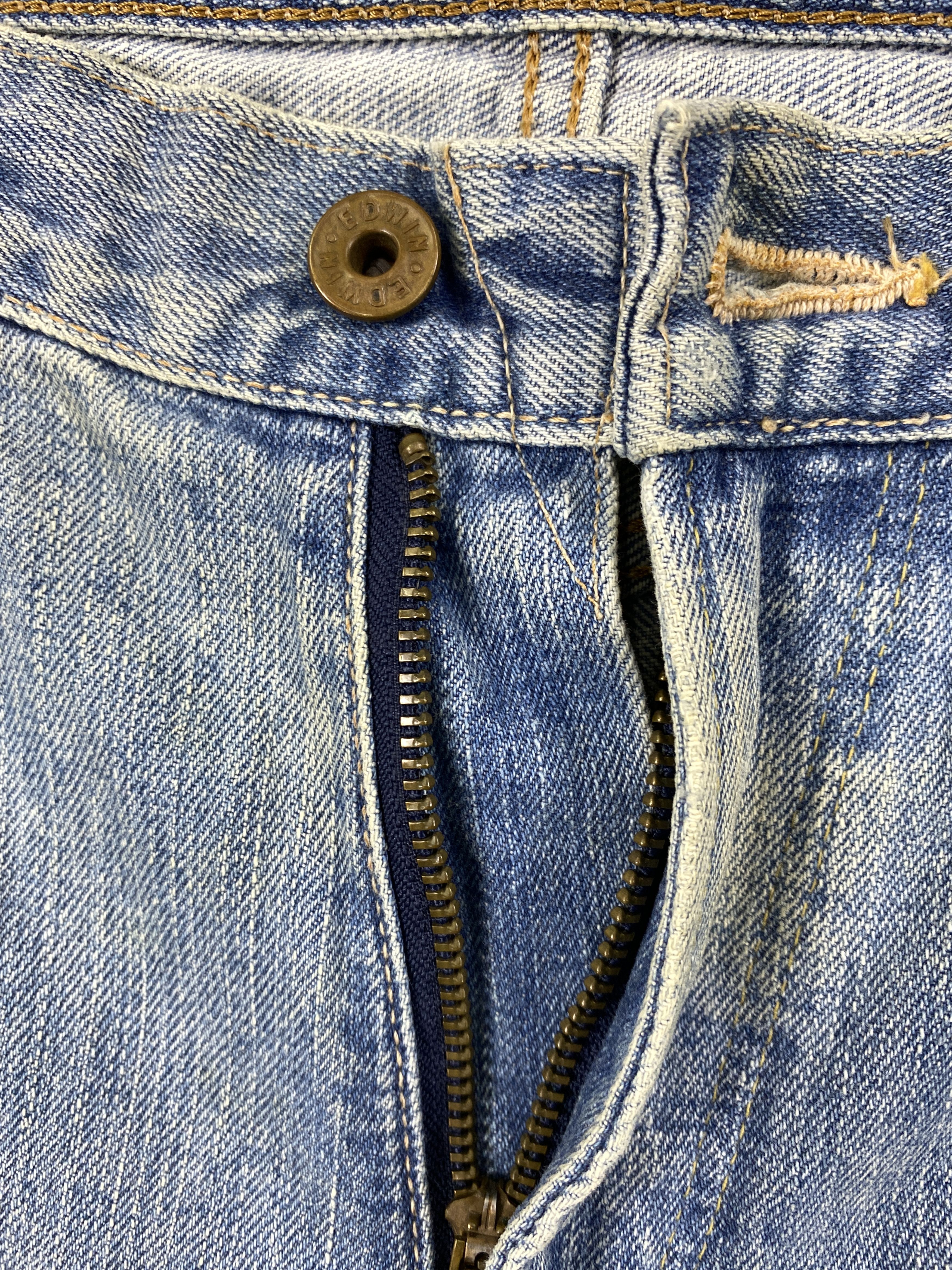 Edwin Vintage Mud Wash Selvedge Edwin 505 Jeans 31x31.5 -JN1332 Size US 31 - 6 Thumbnail