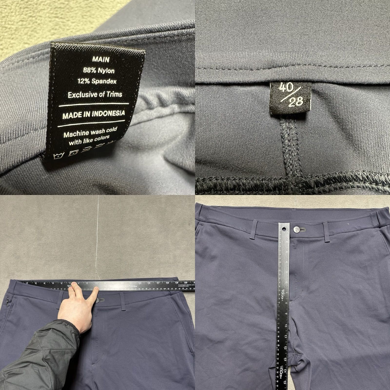 Vintage Public Rec Pants Mens 40x28 Blue All Day Every Day Stretch Performance Size US 40 / EU 56 - 8 Thumbnail