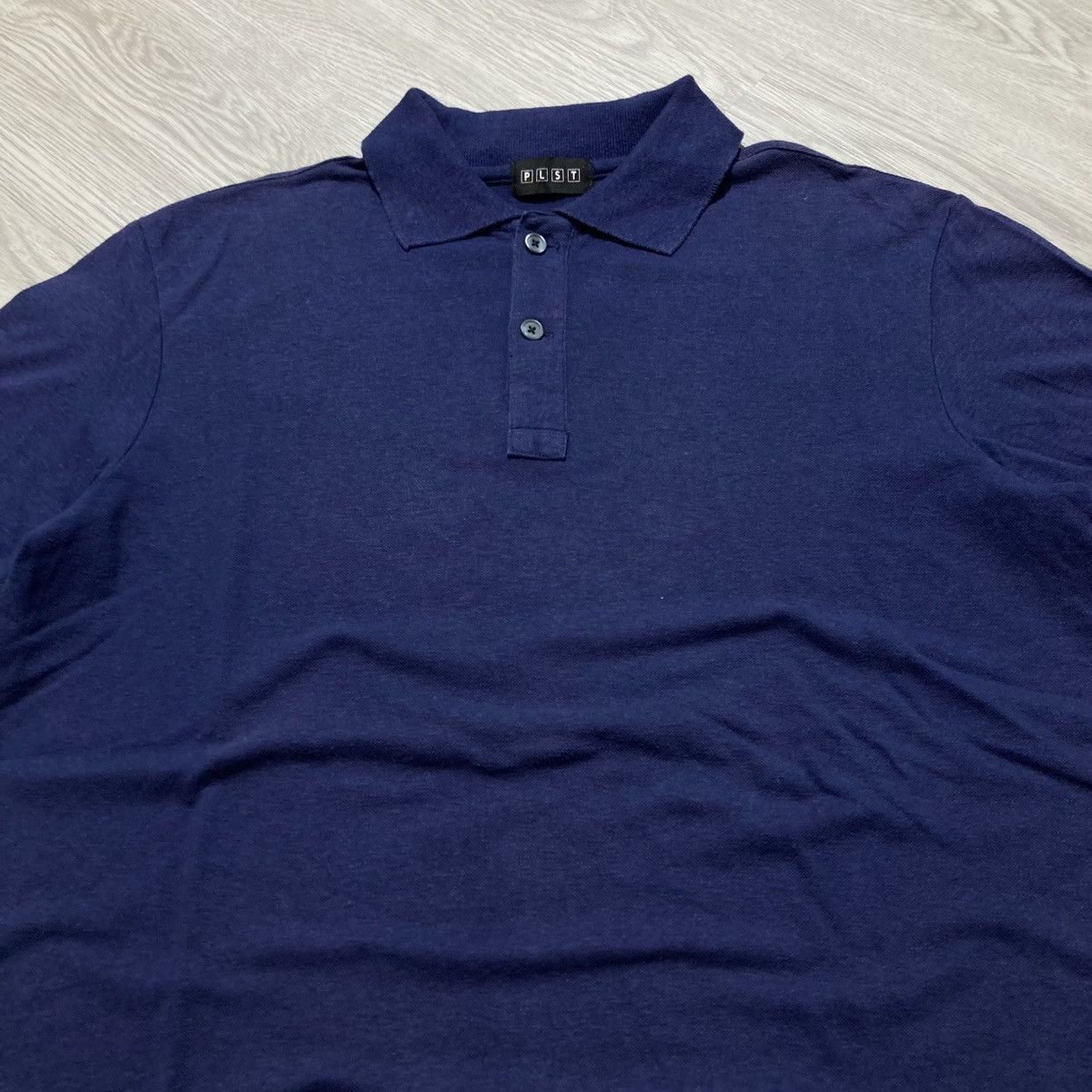 Japanese Brand Vintage PLST by Issey Miyake Colar Camo Polo Tshirt Designer Size US L / EU 52-54 / 3 - 4 Thumbnail