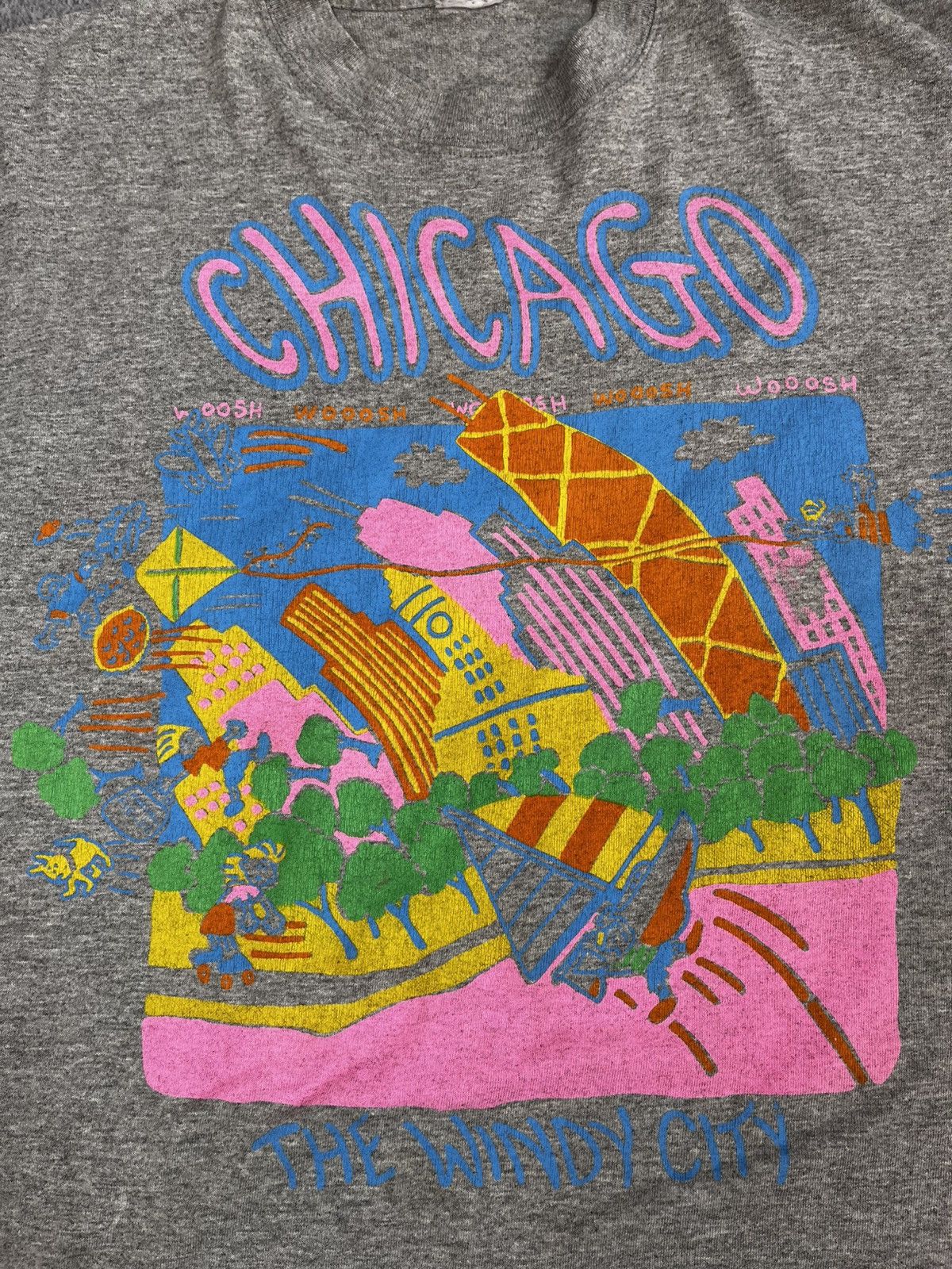 Band Tees × Vintage Vintage Y2K Chicago big logo tee streetwear style size L Size L / US 10 / IT 46 - 4 Thumbnail