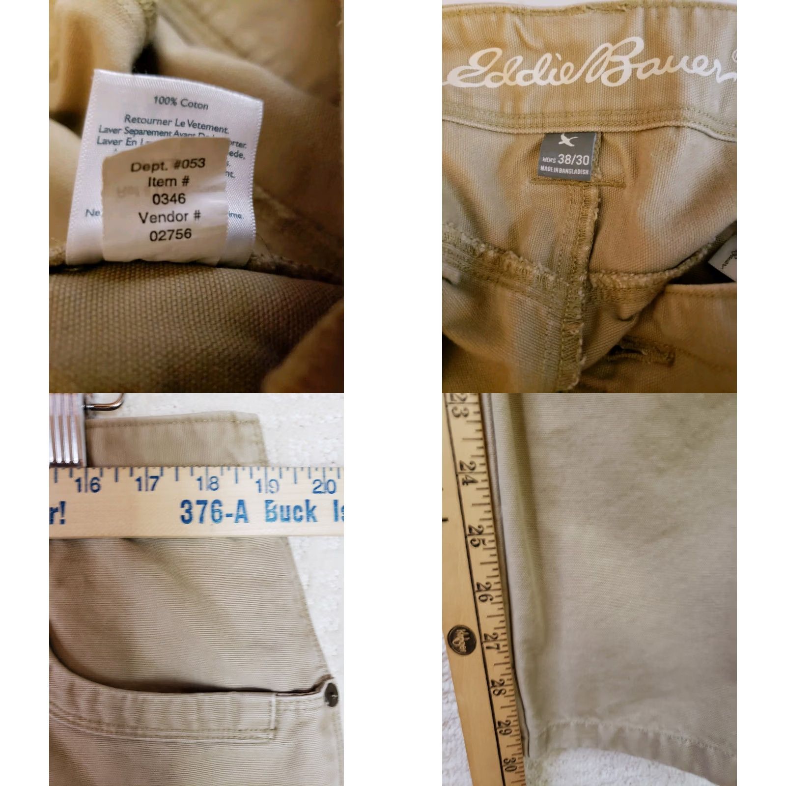 Eddie Bauer VINTAGE Eddie Bauer Pants Canvas Saddle 38x30 Relaxed Straight Utility Workwear Men Mens Size US 38 / EU 54 - 10 Thumbnail