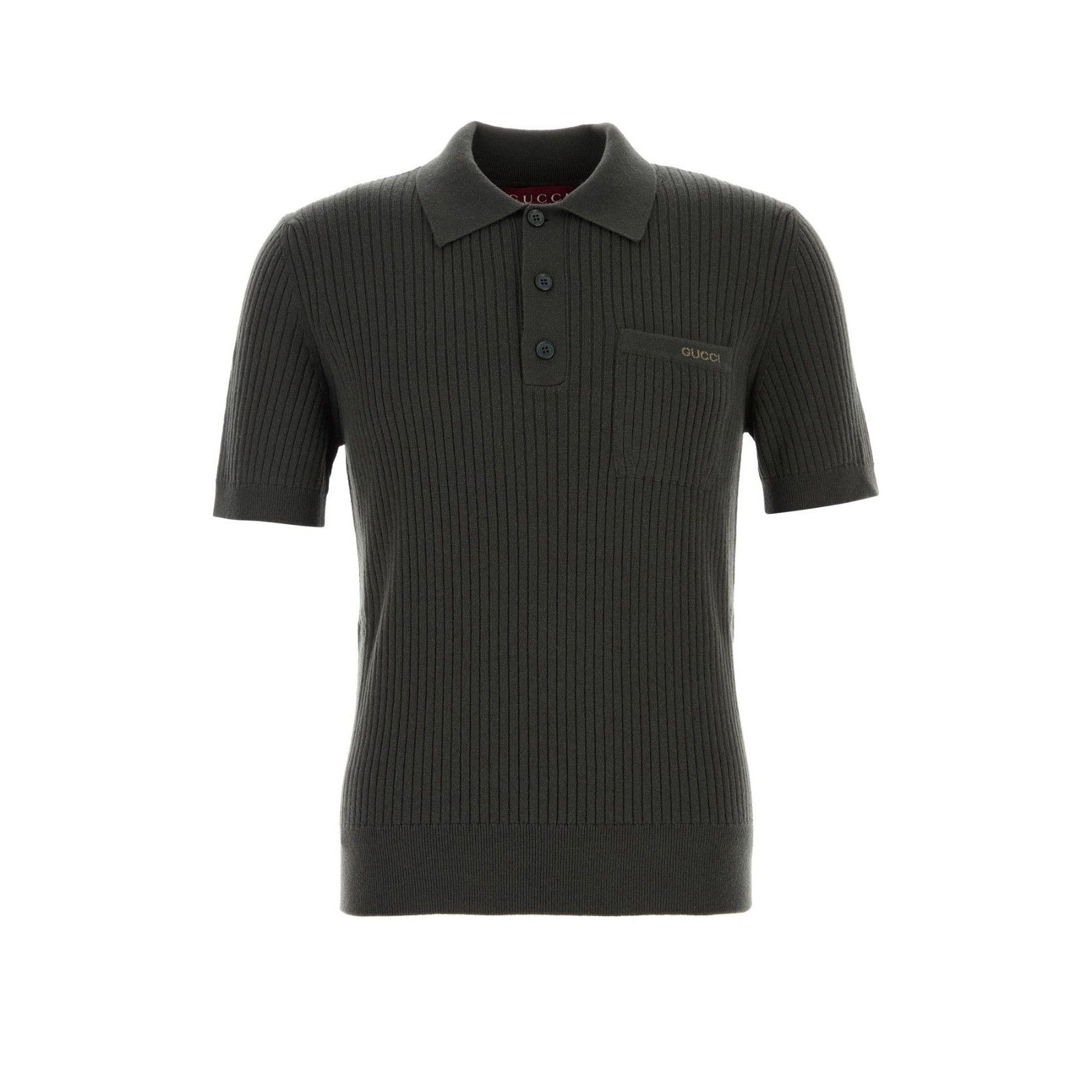 GUCCI Dark Gray Wool Blend Polo Shirt New & Authentic (Men's
