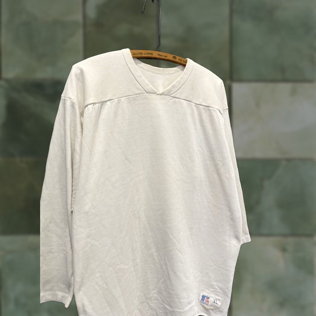 Russell Athletic VINTAGE Russell Athletic Raglan Jersey White Cotton XL ...