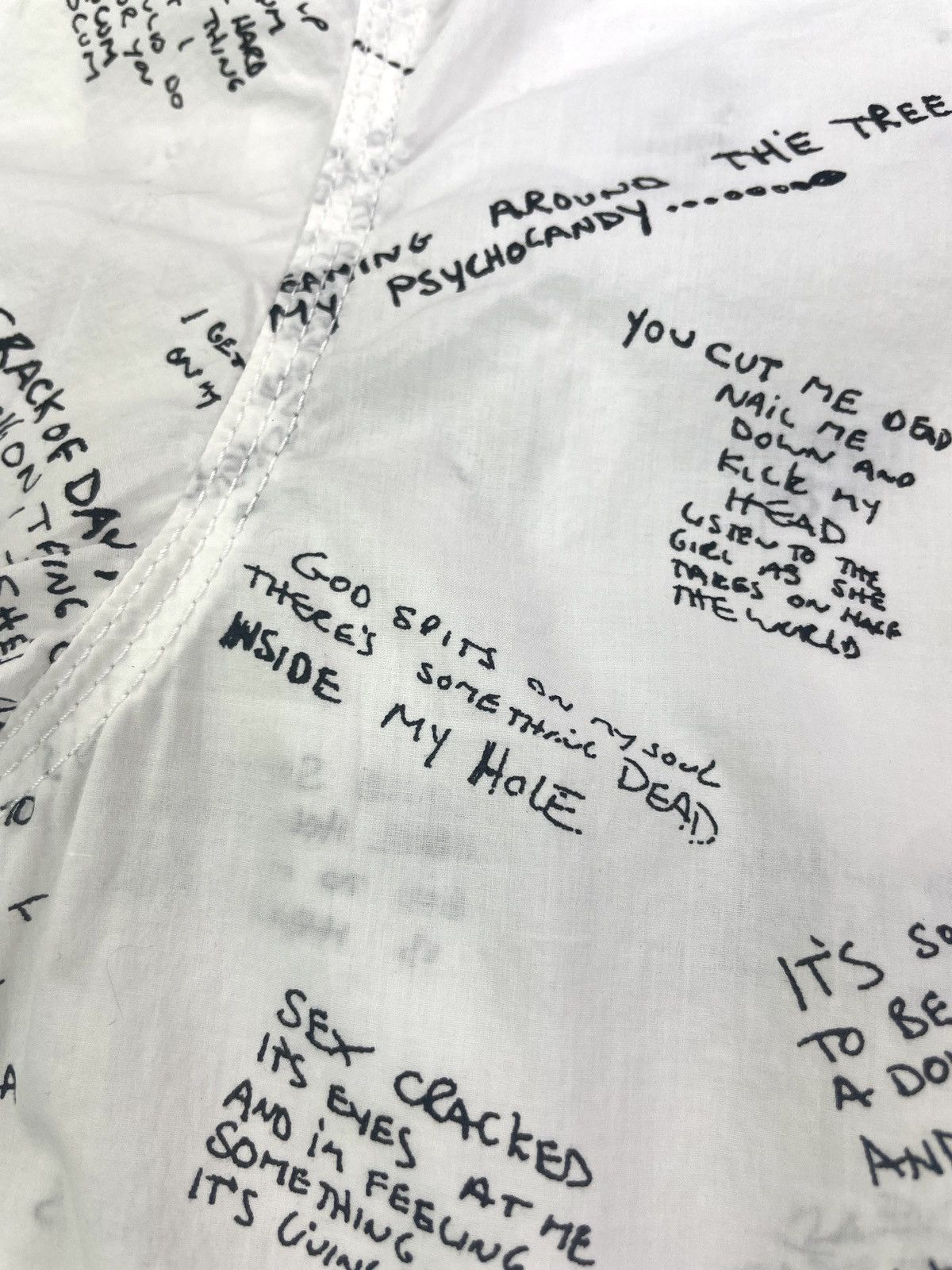 Undercover SS14 "GODOG" - Scribbled Lyrics Button Up T-shirt Size US M / EU 48-50 / 2 - 17 Thumbnail