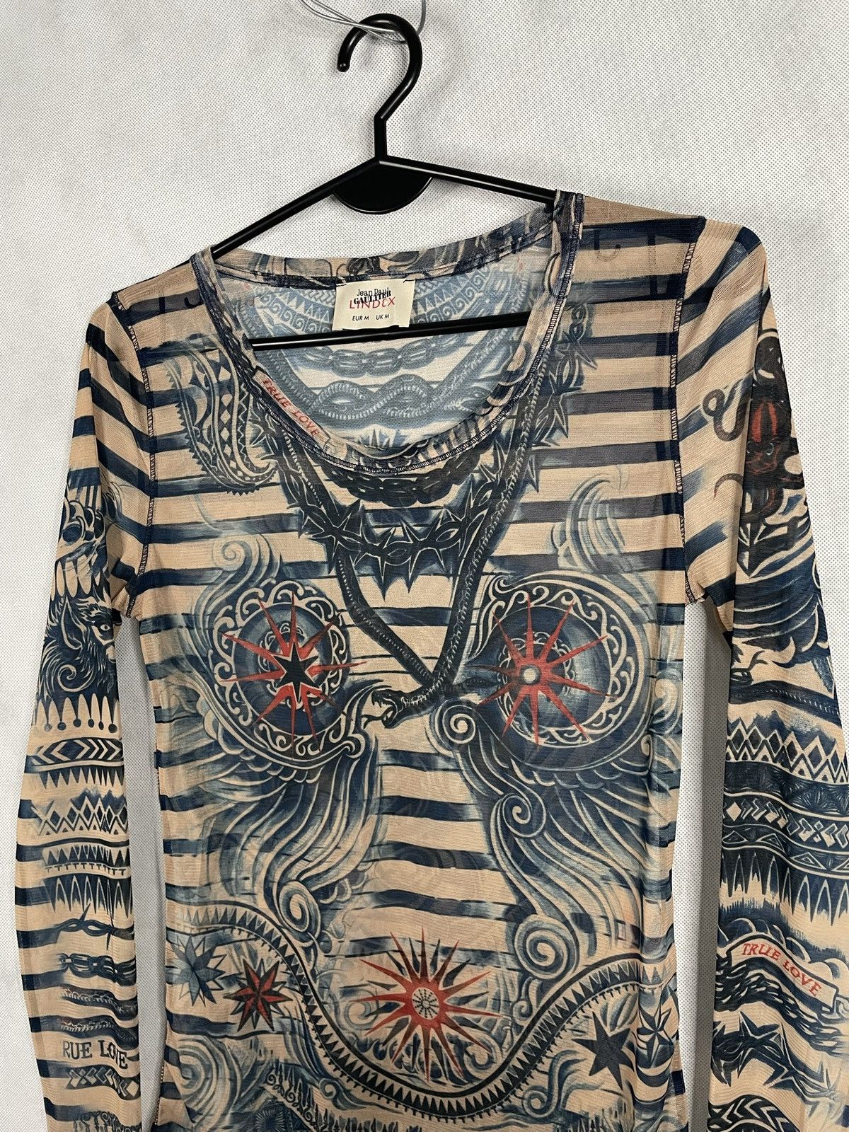 Jean Paul Gaultier × Vintage Jean Paul Gaultier JPG Lindex Vintage Mesh Long Sleeve Top Size M / US 6-8 / IT 42-44 - 5 Thumbnail