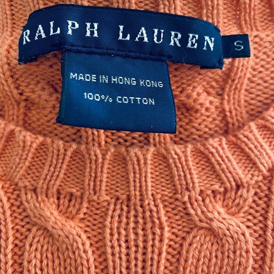 Ralph Lauren Ralph Lauren orange cableknit sweater Size S / US 4 / IT 40 - 4 Thumbnail