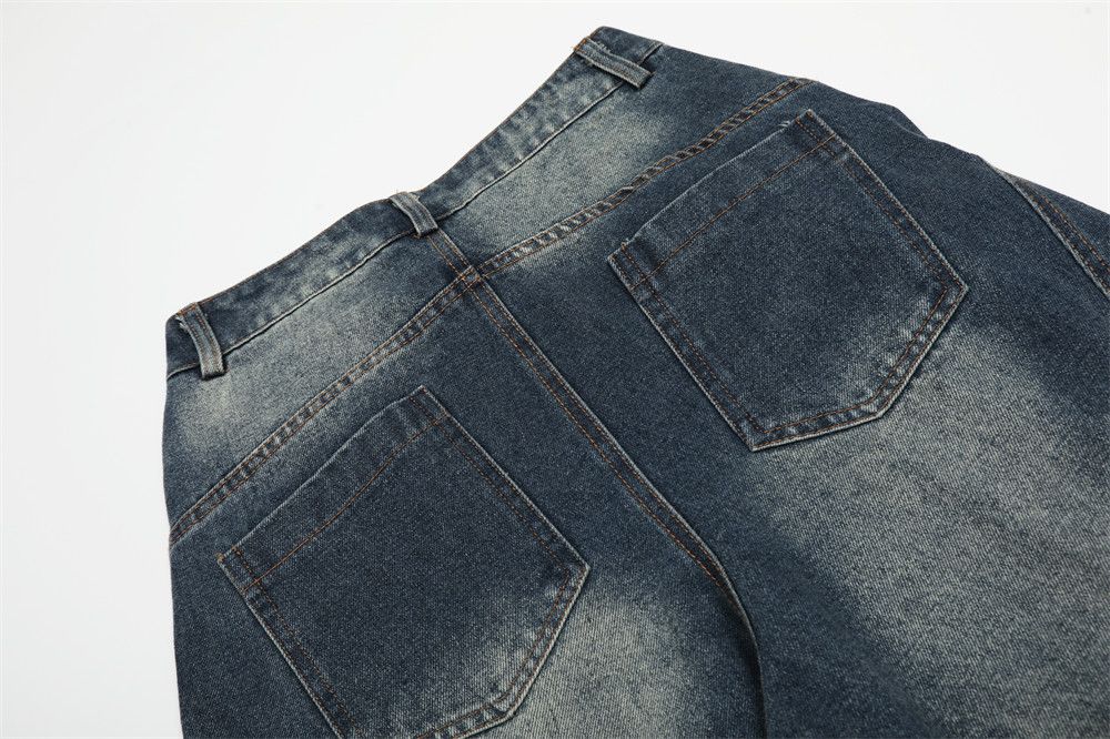 Japanese Brand × Jean Men's street trend wide leg star decorated scimitar jeans Size US 32 / EU 48 - 5 Thumbnail