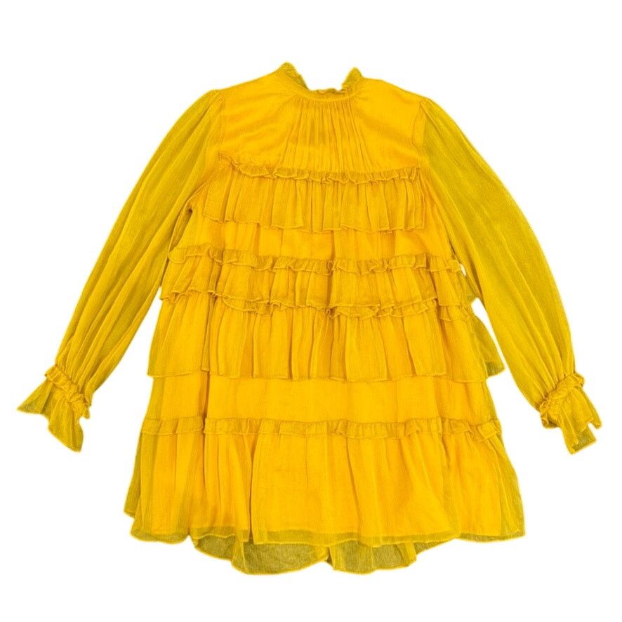 Adam Lippes Adam Lippes x RTR Tiered Ruffle Dress in Yellow, Size US 12 Size XL / US 12-14 / IT 48-50 - 4 Thumbnail