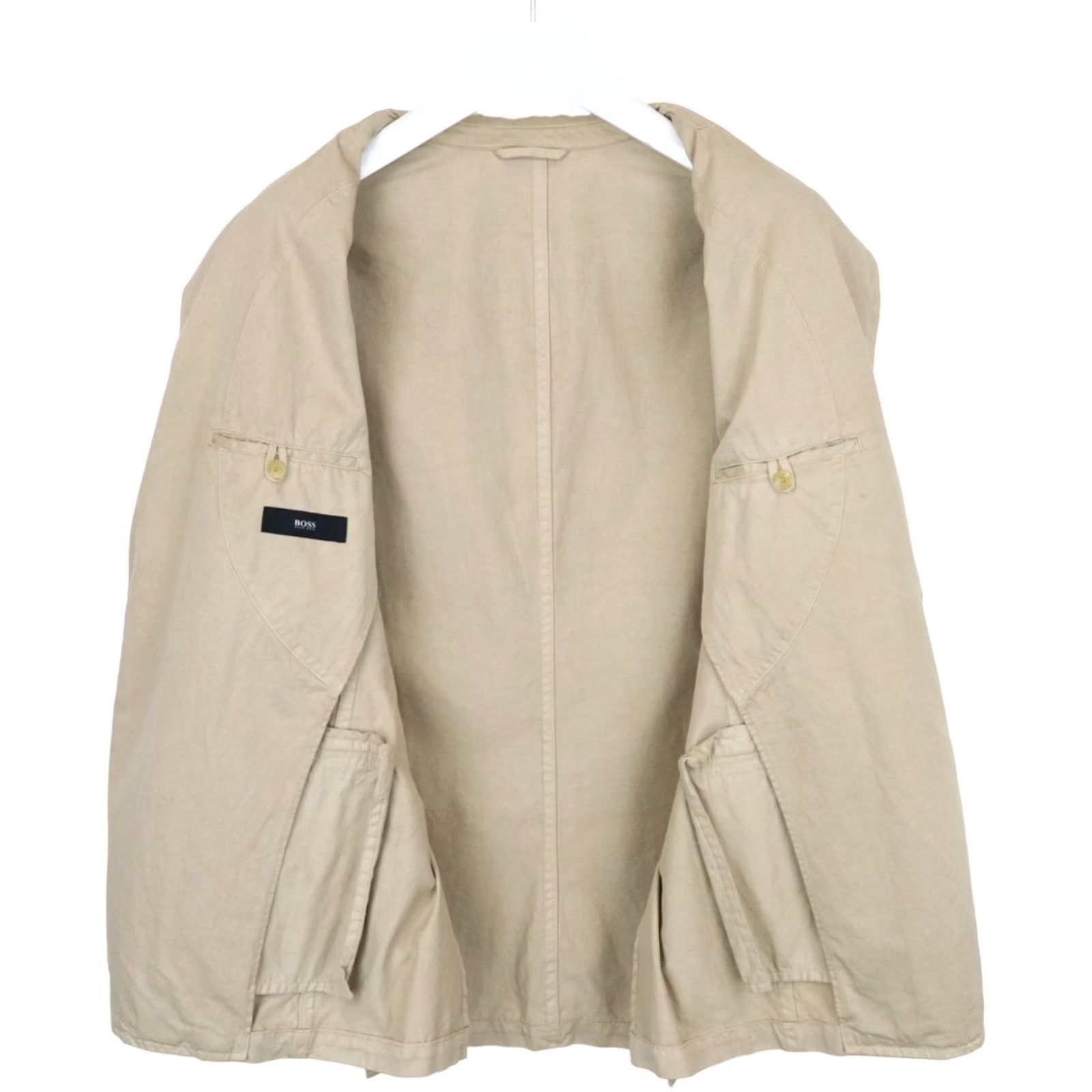 Hugo Boss HUGO BOSS Maxwell/Winner-D Blazer Men's XL Single Breasted Notch Lapel Blazer Beige Size 46R - 2 Thumbnail
