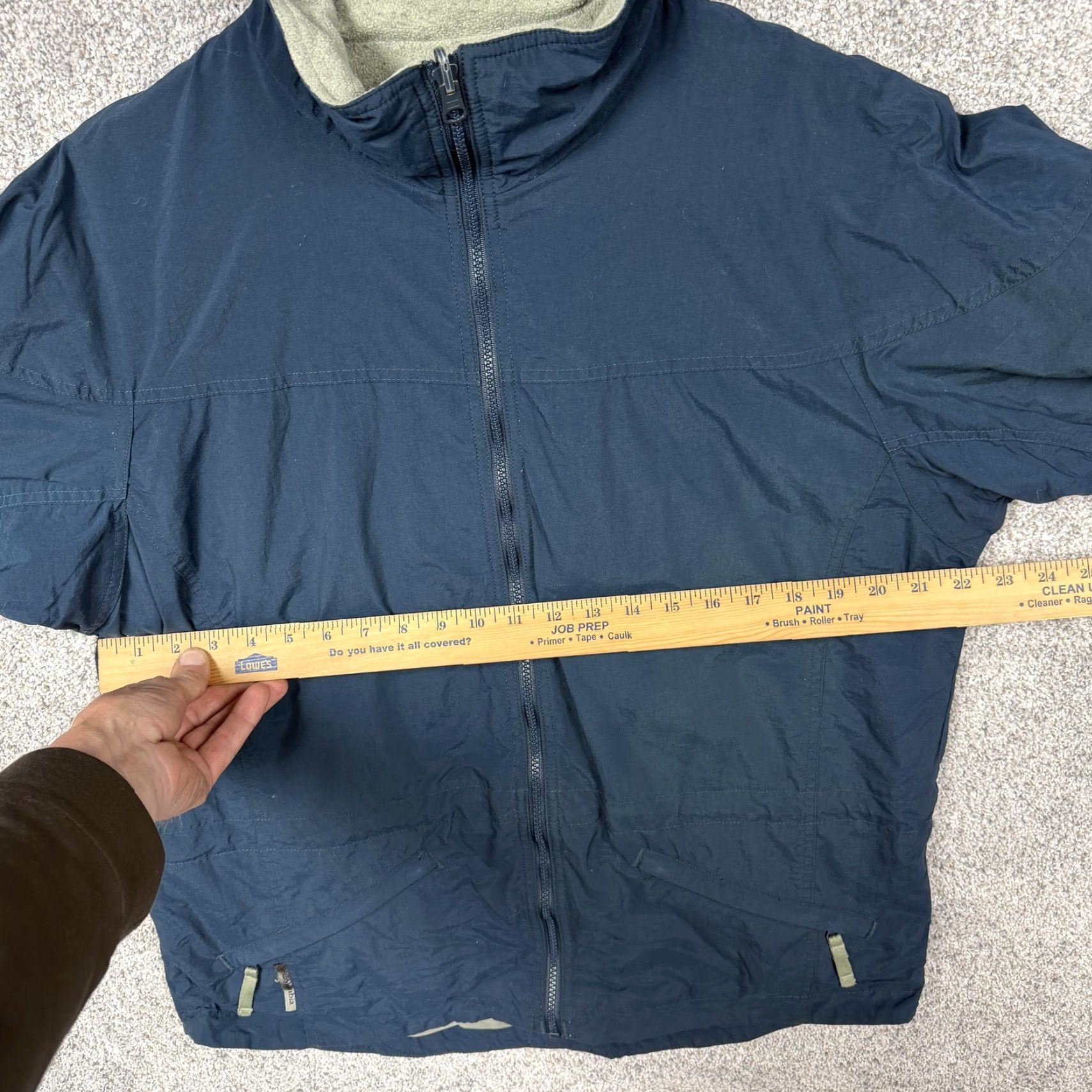 Vintage VTG 90s Columbia Windbreaker Jacket Womens L Blue Fleece Lined Hiking Gorpcore Size L / US 10 / IT 46 - 4 Thumbnail