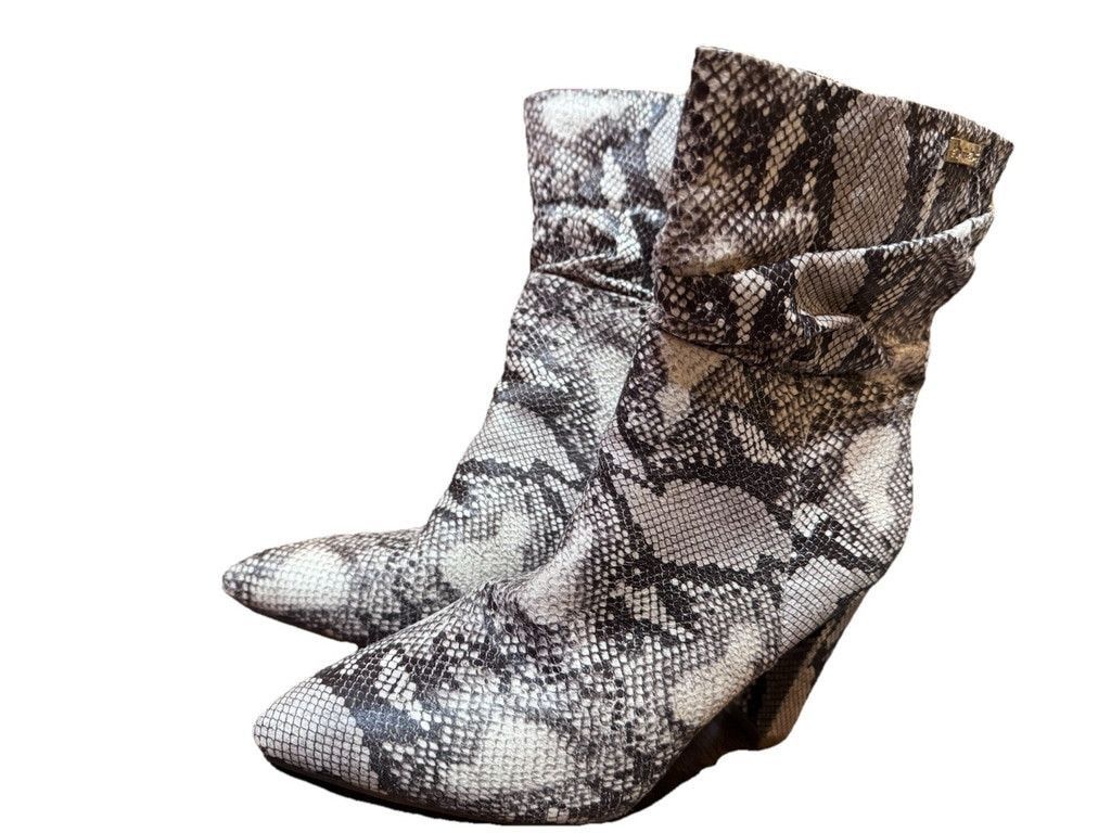 Bebe Bebe Faux Snakeskin Slouch Booties-8M Size US 8 / IT 38 - 4 Thumbnail