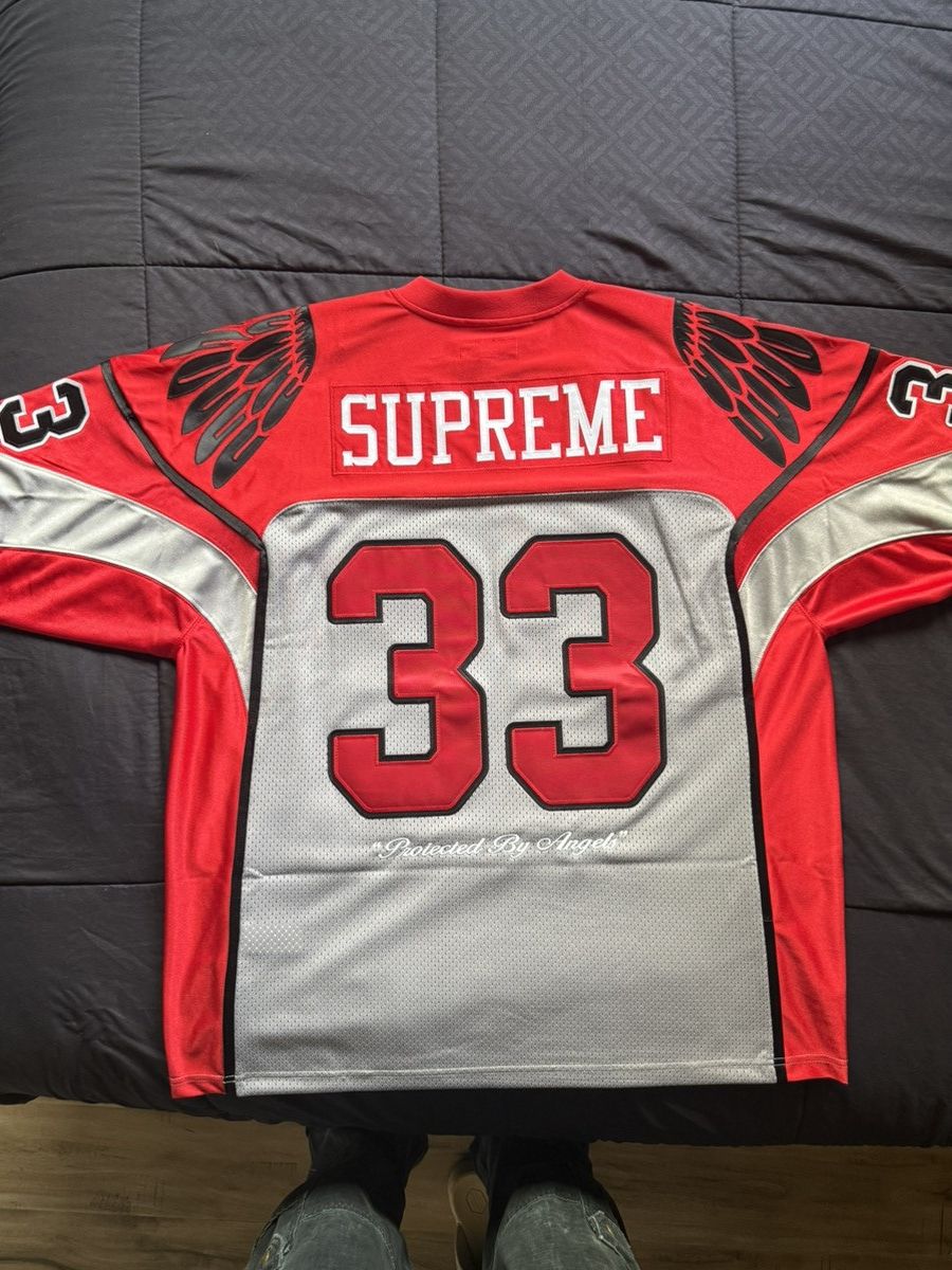 Supreme Supreme Wings Football Jersey Grey Size US L / EU 52-54 / 3 - 1 Thumbnail