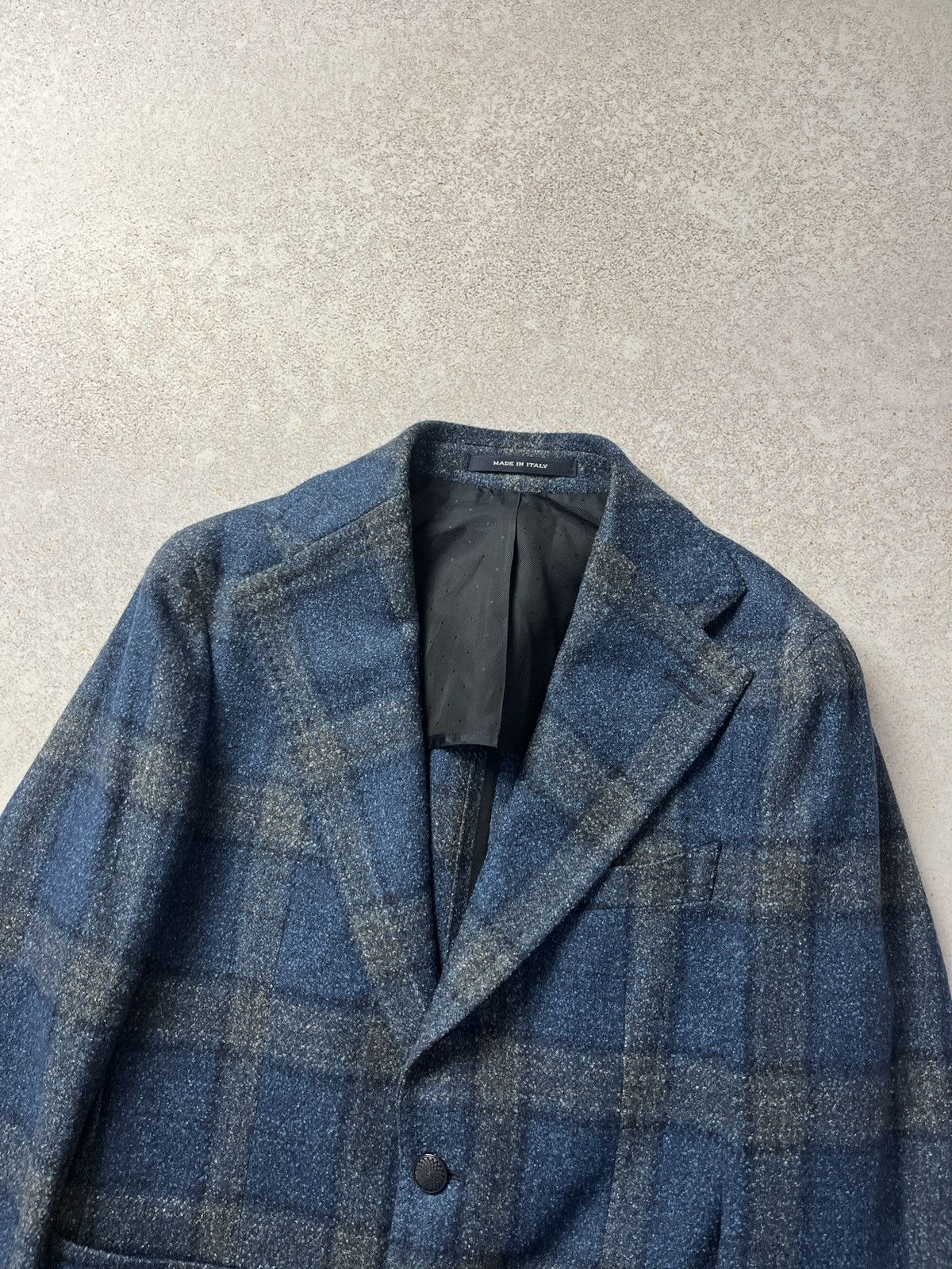 Tagliatore DDP Vintage Tagliatore Blue Tweed Wool Blazer Size 34R - 2 Thumbnail
