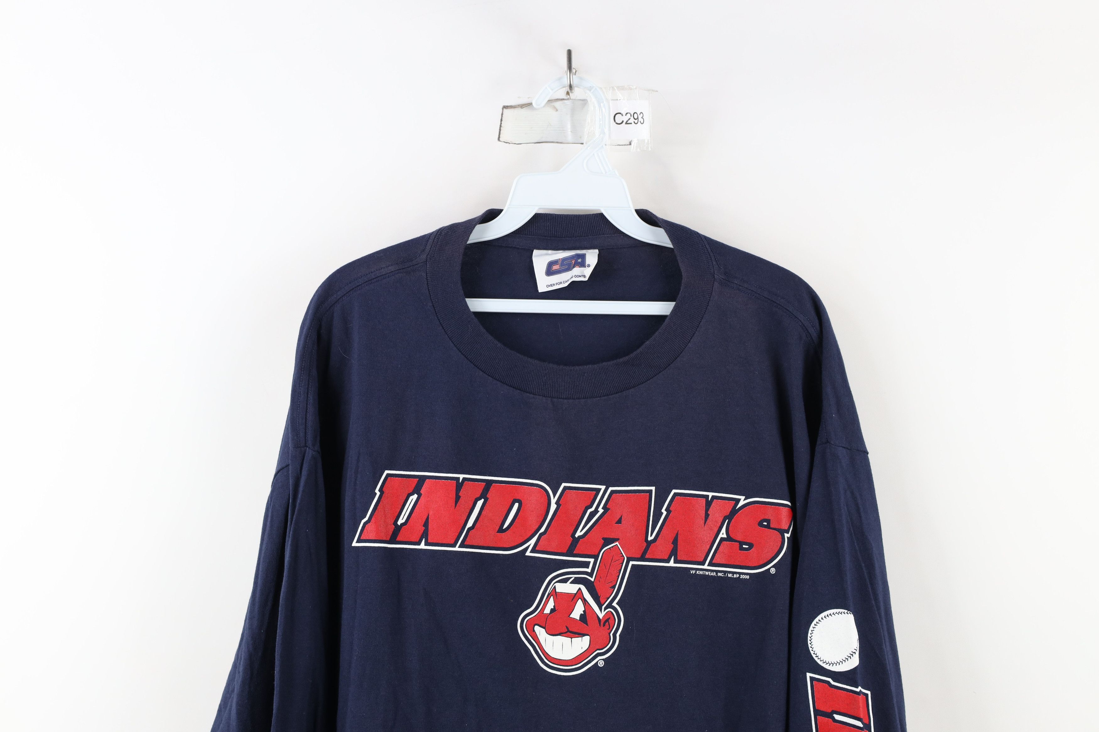Vintage Vintage Y2K 2000 Wahoo Cleveland Indians Baseball T-Shirt Size US XL / EU 56 / 4 - 2 Thumbnail