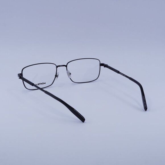 Montblanc Montblanc MB0029O 004 Eyeglasses Black 58mm Rectangle Frame Size ONE SIZE - 4 Thumbnail
