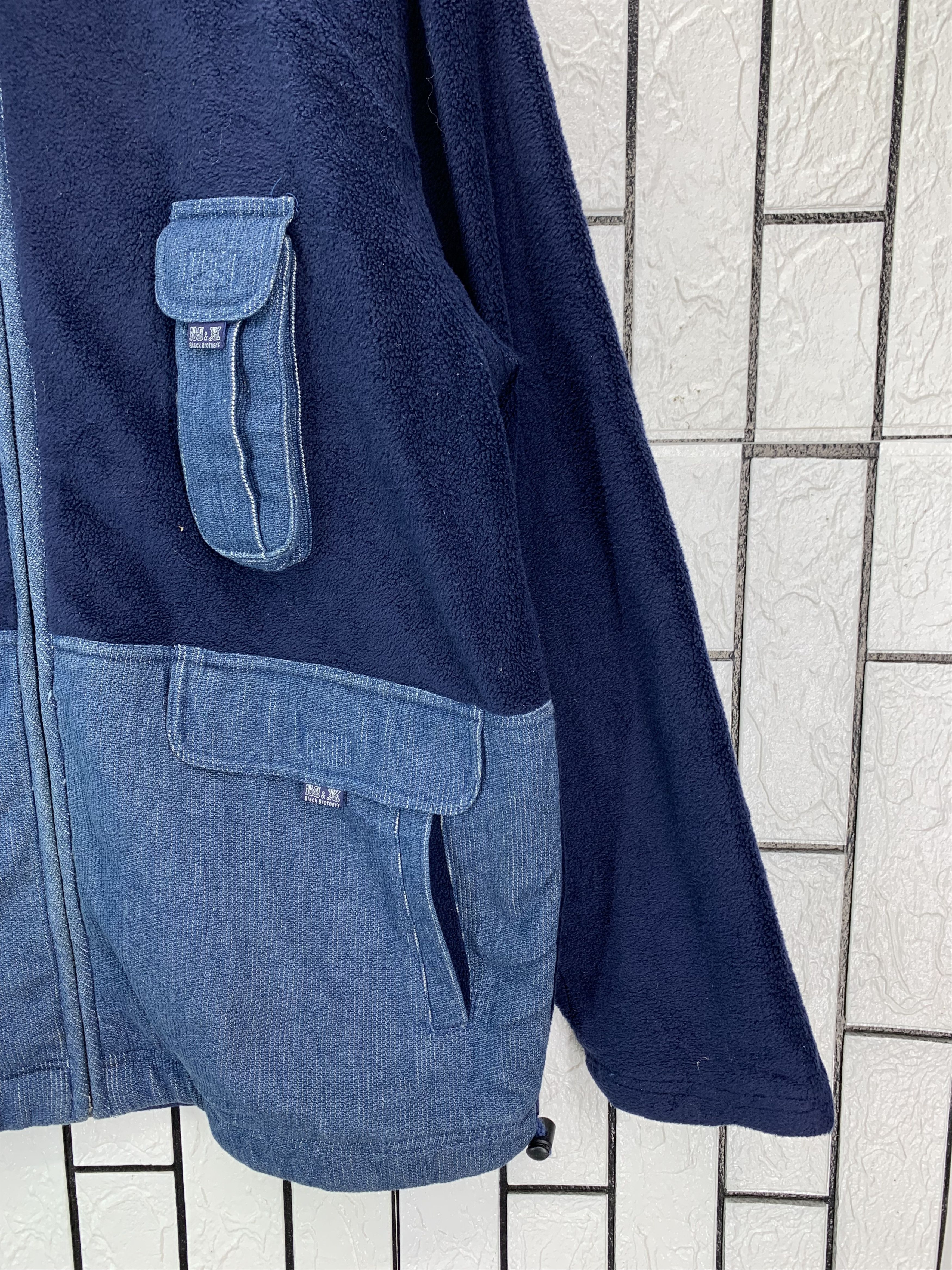 Japanese Brand M & X Black Brothers Fleece/Denim Size US M / EU 48-50 / 2 - 2 Thumbnail