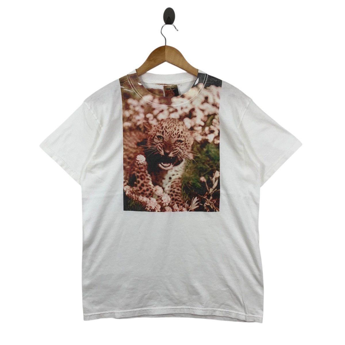 Vintage Vintage 90s Leopard Fifth Column Art TShirt Graphis Schidung Size US M / EU 48-50 / 2 - 1 Thumbnail