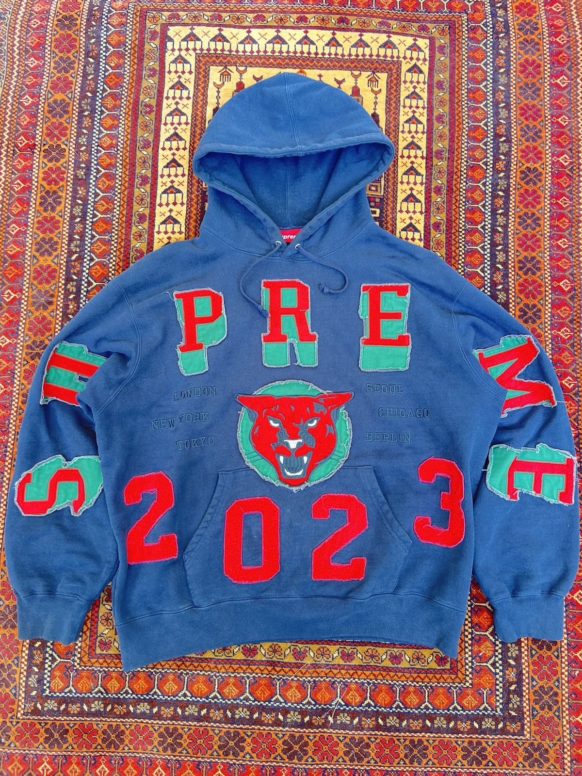 Supreme Supreme Washed Panther Hoodie FW 23 Size US M / EU 48-50 / 2 - 1 Thumbnail