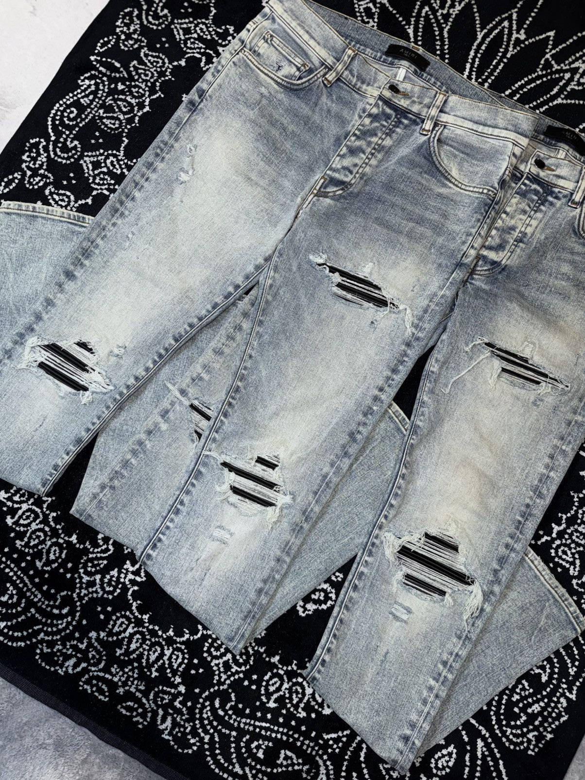 Amiri AMIRI MX1 BLUE DISTRESSED JEANS Size US 31 - 5 Thumbnail