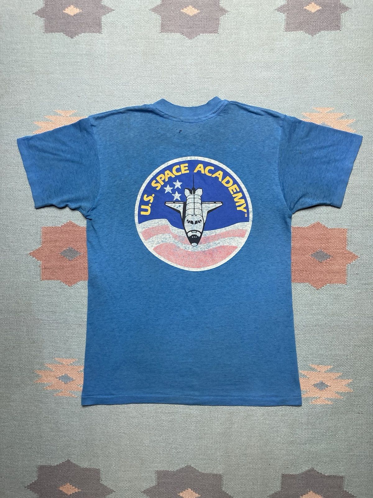 Vintage Vintage 80s t shirt US space academy fade distressed thin XL Size US XL / EU 56 / 4 - 1 Thumbnail