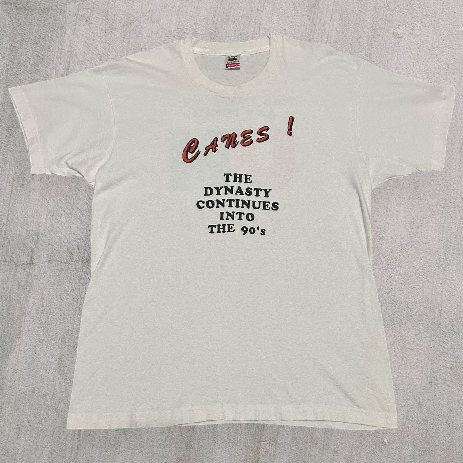 Fruit Of The Loom Canes the dynasty continues 90s Size US XL / EU 56 / 4 - 1 Thumbnail