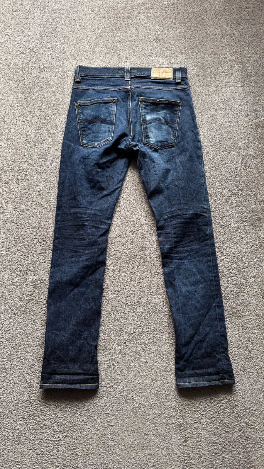 Japanese Brand Y2K Nudie Ripped Wash Faded Skinny Slim Jean LGB Travis vibe Size US 31 - 3 Thumbnail
