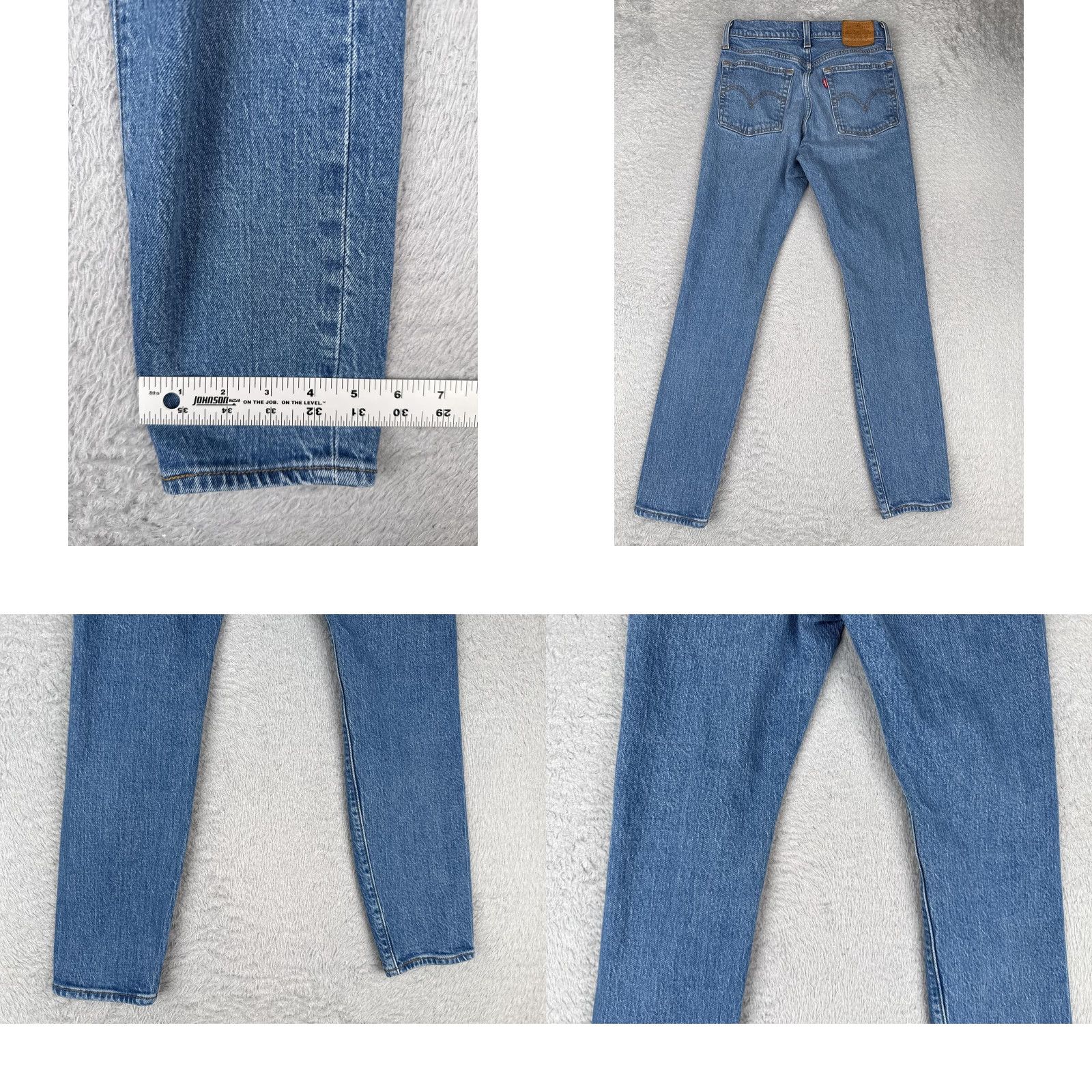 Levi's VINTAGE Levis Jeans Womens 25 Blue Wedgie High Rise Button Fly Distressed Ankle - Levi's Wedgie Fit 90s Retro Womens Jeans Size 42" / US 20 - 10 Thumbnail