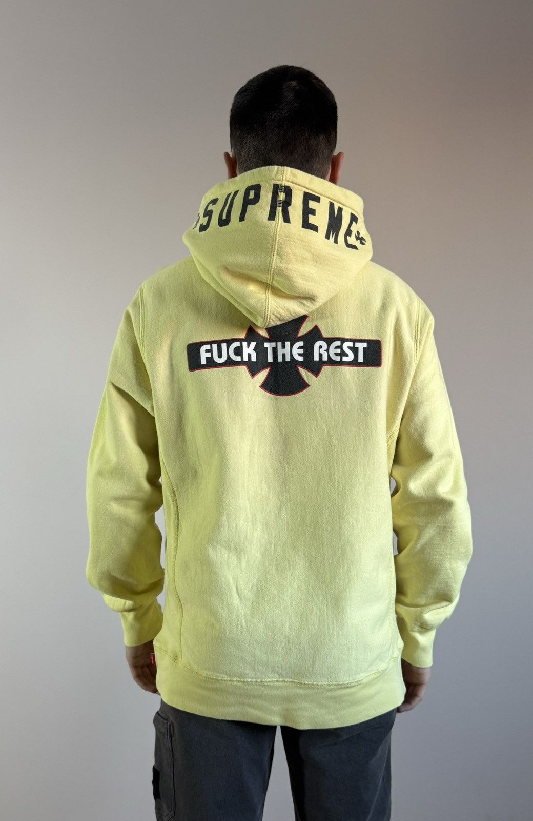 Supreme Supreme Independent Big Logo Yellow Hoodie Large Sweatshirt Size US L / EU 52-54 / 3 - 7 Thumbnail