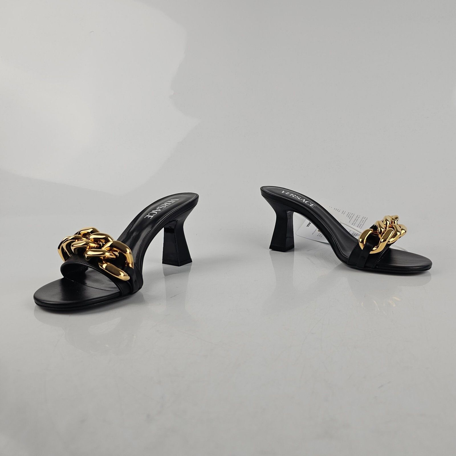 Versace VERSACE Chain 70mm Black Mules New Size 37 US 7 Size US 7 / IT 37 - 9 Thumbnail