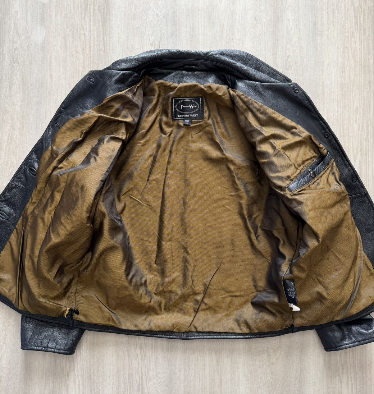 Tannery West Vintage Tannery West Button Front Leather Jacket Sz S Size S / US 4 / IT 40 - 9 Thumbnail