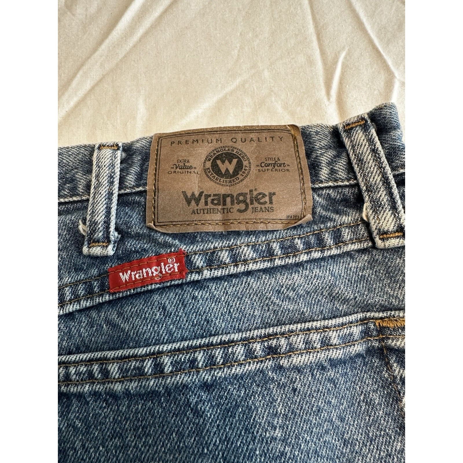 Wrangler Wrangler Men's Jeans Blue 38x34 Regular Fit Western Cowboy Size US 38 / EU 54 - 6 Thumbnail