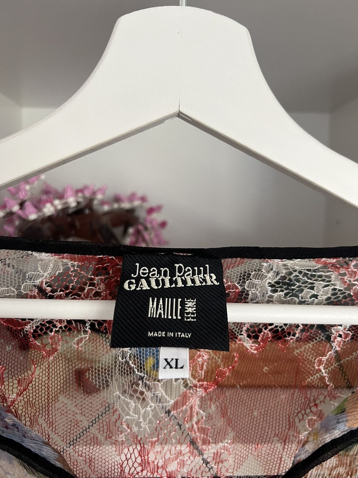 Jean Paul Gaultier × Vintage Vintage 90s jean paul gaultier patchwork mesh top XL JPG Size XL / US 12-14 / IT 48-50 - 9 Thumbnail