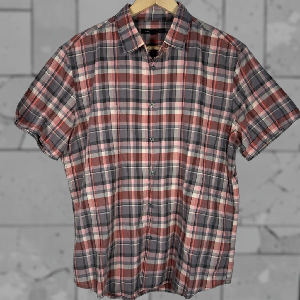 John Varvatos VINTAGE John Varvatos Plaid Short Sleeve Button Down Shirt Mens Size L Size US L / EU 52-54 / 3 - 1 Thumbnail