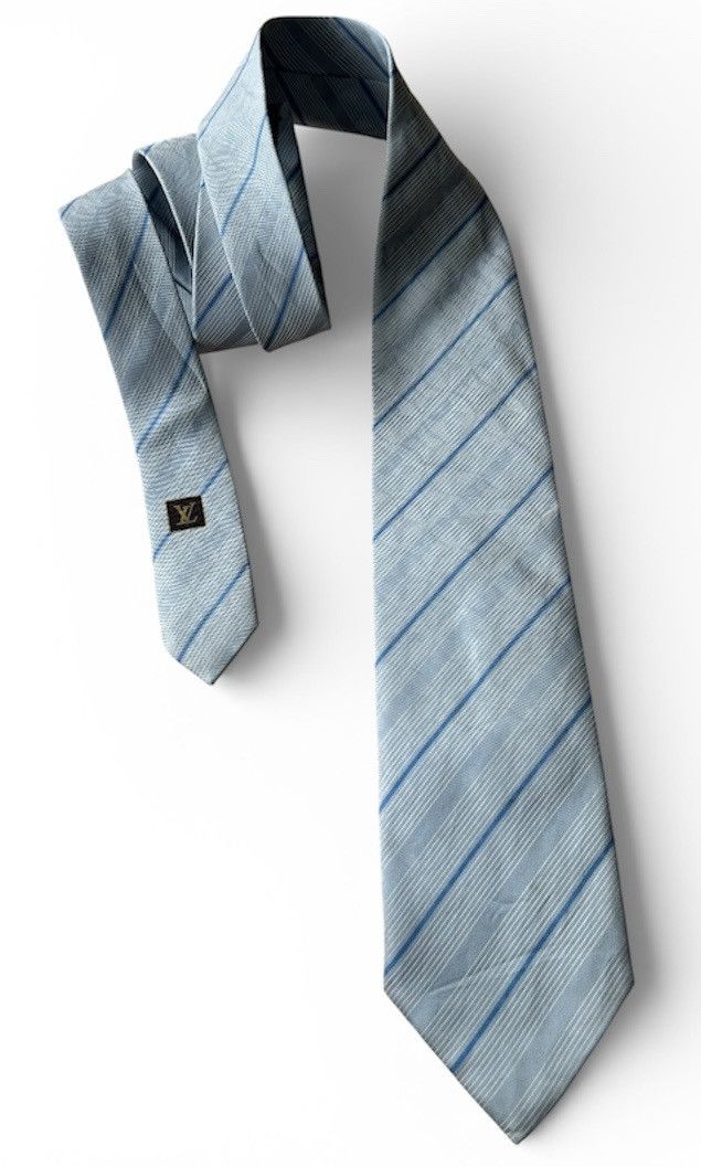 Louis Vuitton LV Monogram Striped Silk Neck Tie Size ONE SIZE - 2 Thumbnail