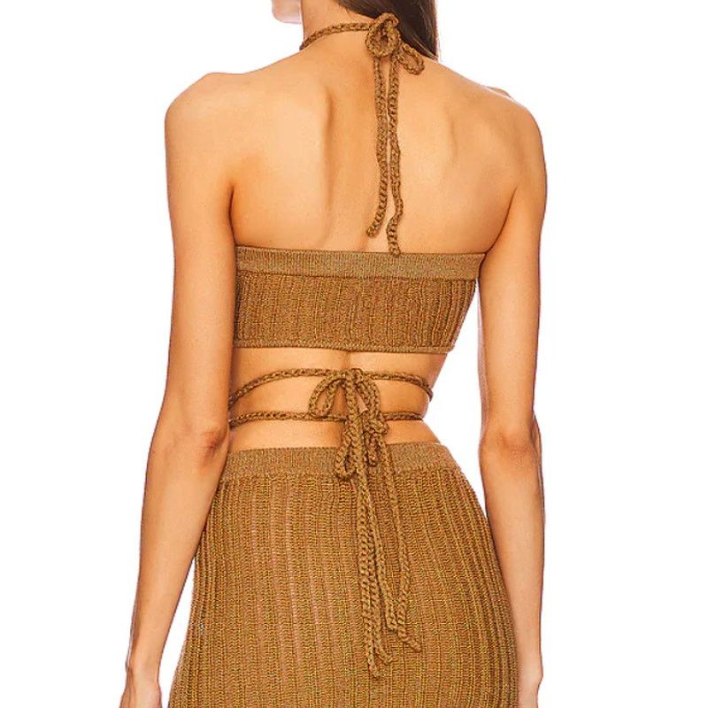 REVOLVE Michael Costello x REVOLVE Sylvan Knit Top in Dark Sand Size XS / US 0-2 / IT 36-38 - 2 Thumbnail