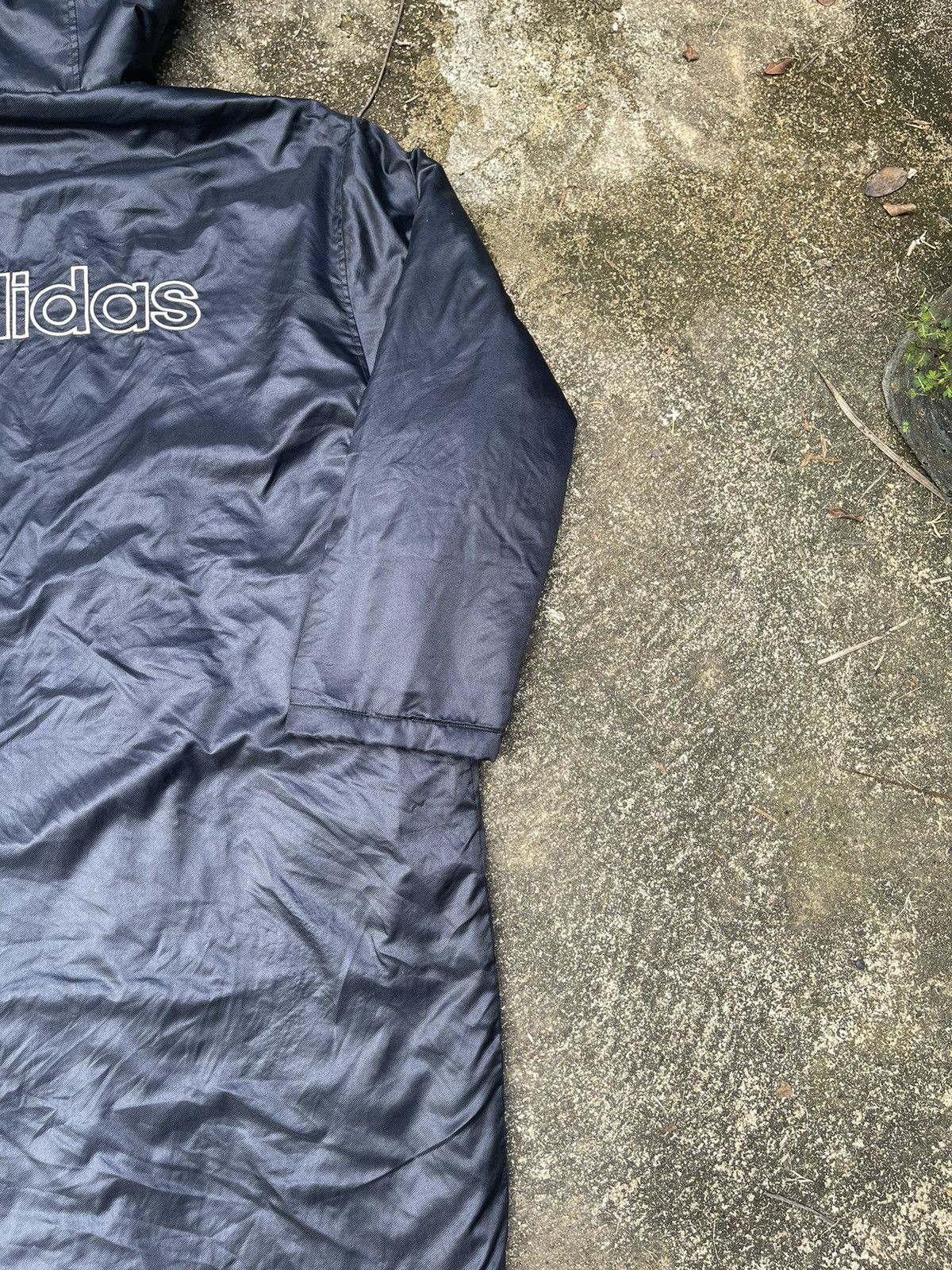 Adidas Vintage Adidas Long Hooded Fleece-Lined Coat (Black) Size US M / EU 48-50 / 2 - 5 Thumbnail