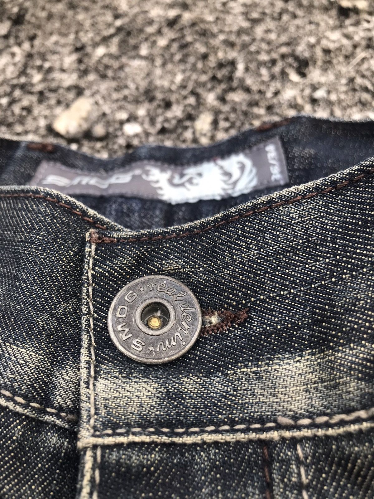Japanese Brand 🔥Y2K SMOG Denim Flared Jeans🔥 Size US 34 / EU 50 - 13 Thumbnail