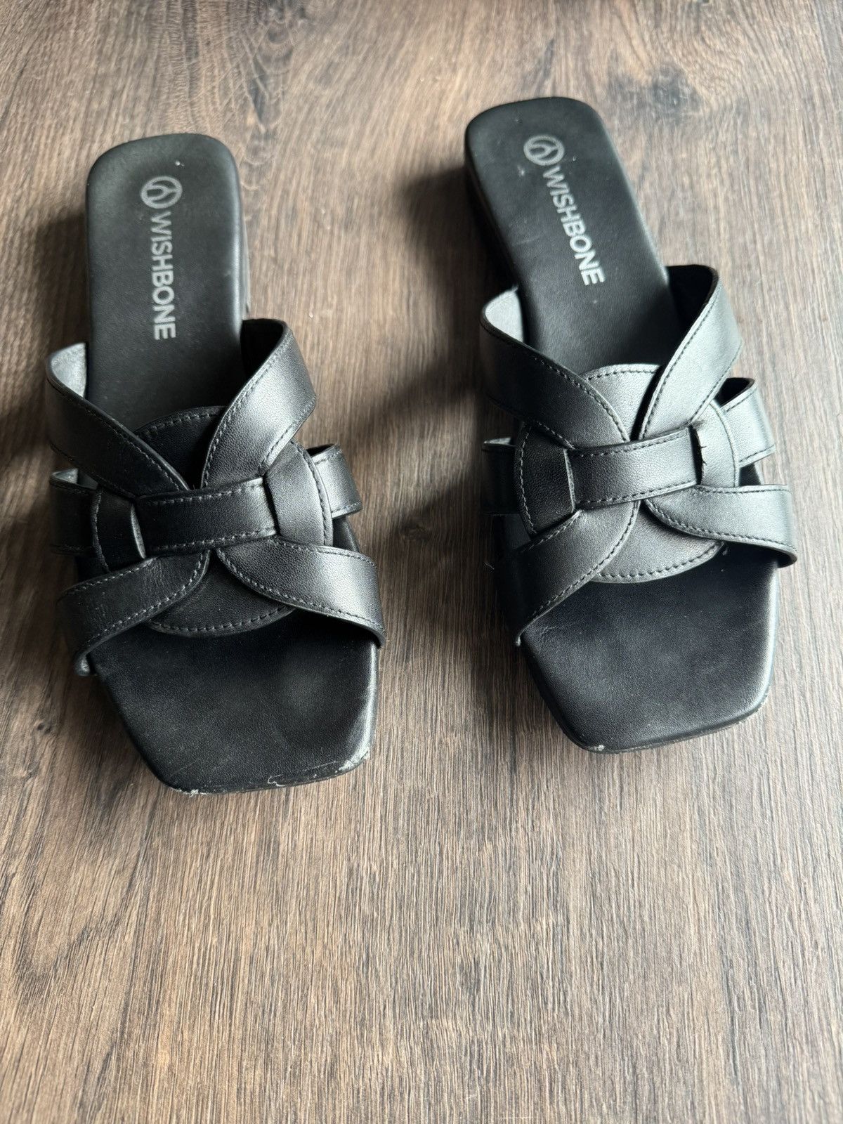 Other Black Wishbone Slide Sandals Size US 6 / IT 36 - 3 Thumbnail