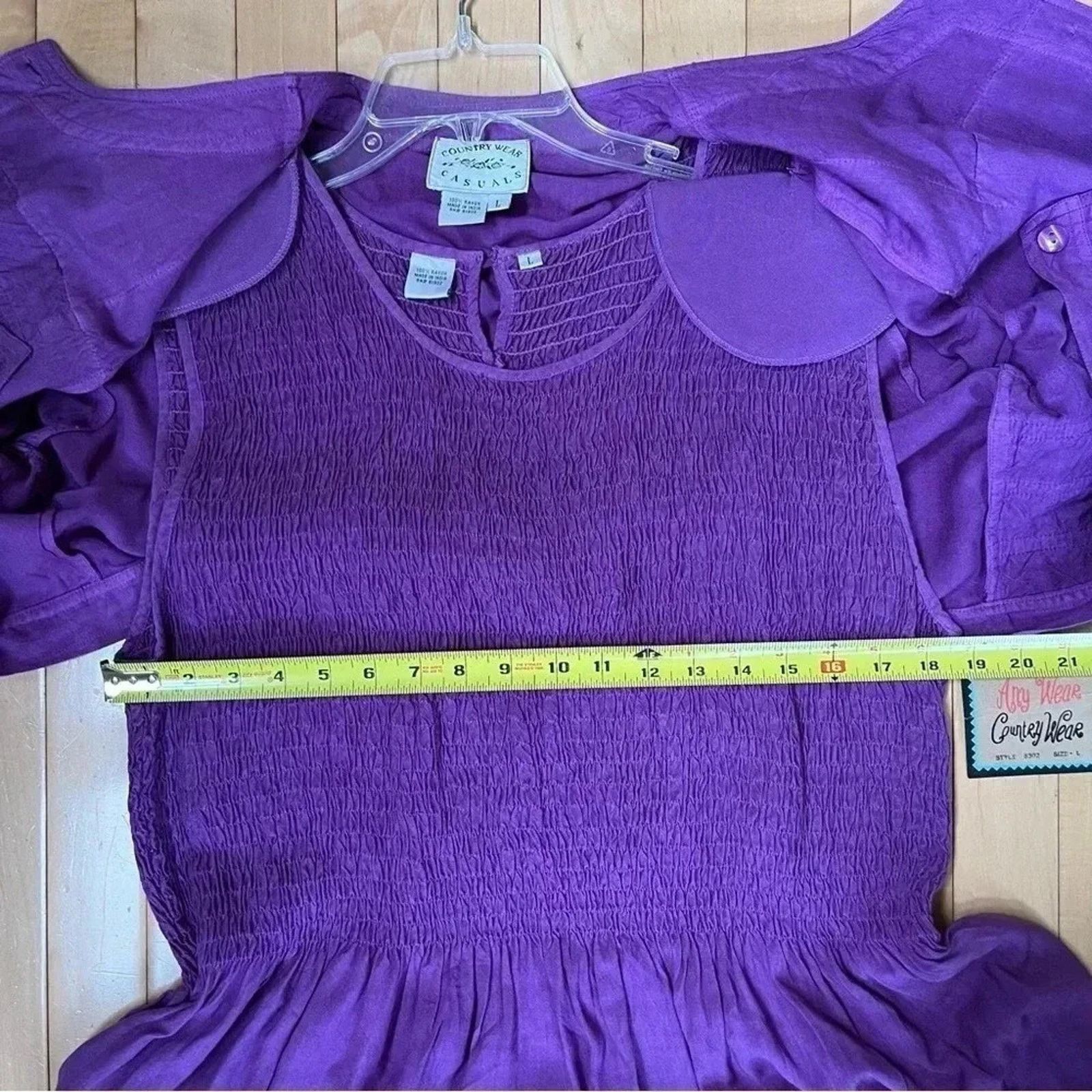 Other Country Wear Casuals NWT Vintage Purple Maxi Dress w/ Shirt Size L / US 10 / IT 46 - 11 Thumbnail
