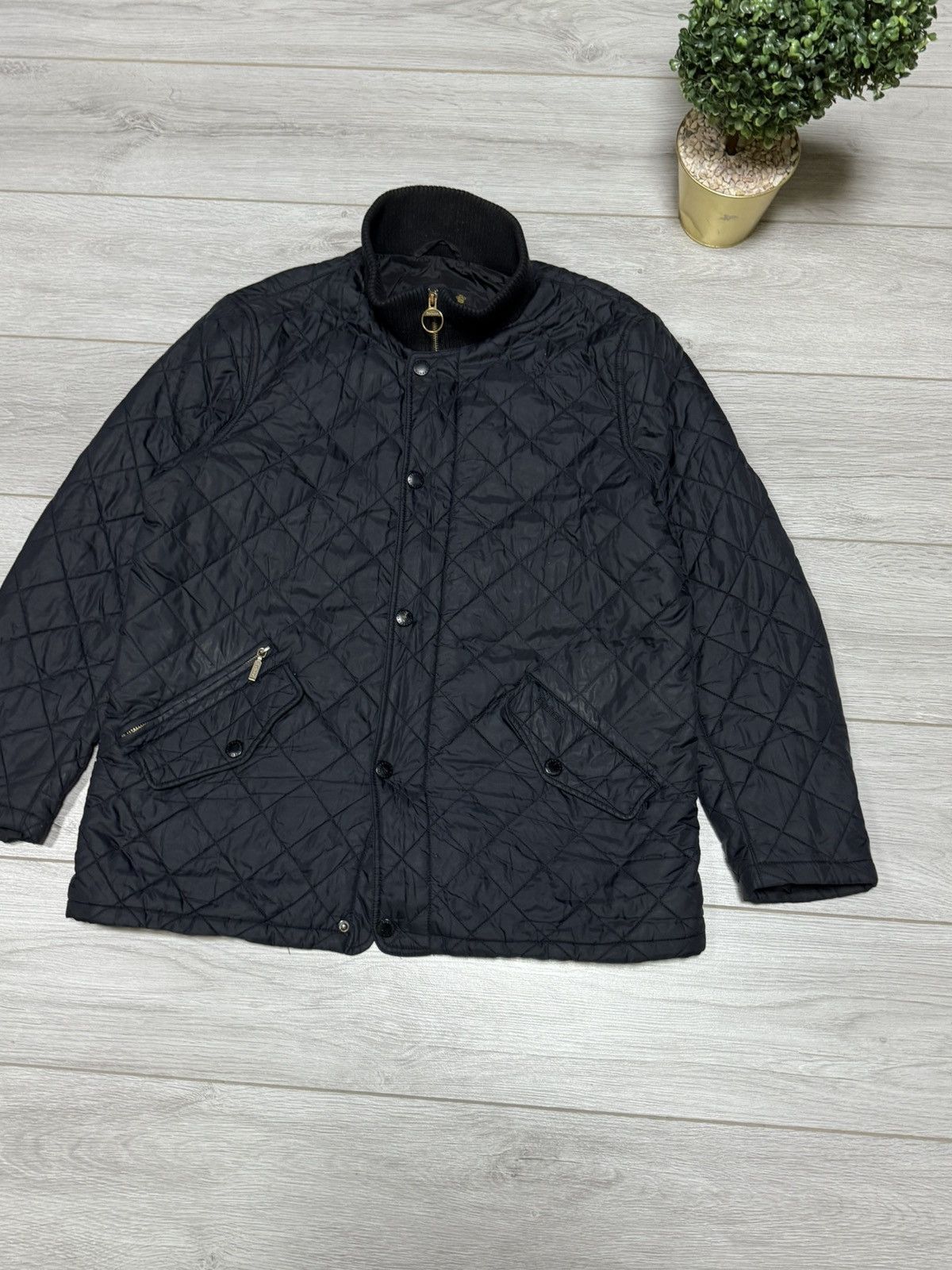 Barbour Barbour Chelsea rib neck Sport Quilted Jacket zip vintage Size US XL / EU 56 / 4 - 1 Thumbnail