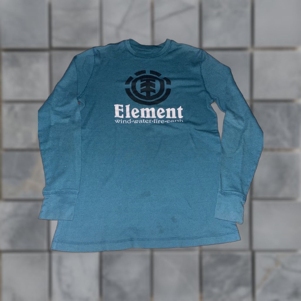 Element VINTAGE Element Thermal Long Sleeve Shirt M Men Turquoise Blue 90s Y2k Size US M / EU 48-50 / 2 - 1 Thumbnail