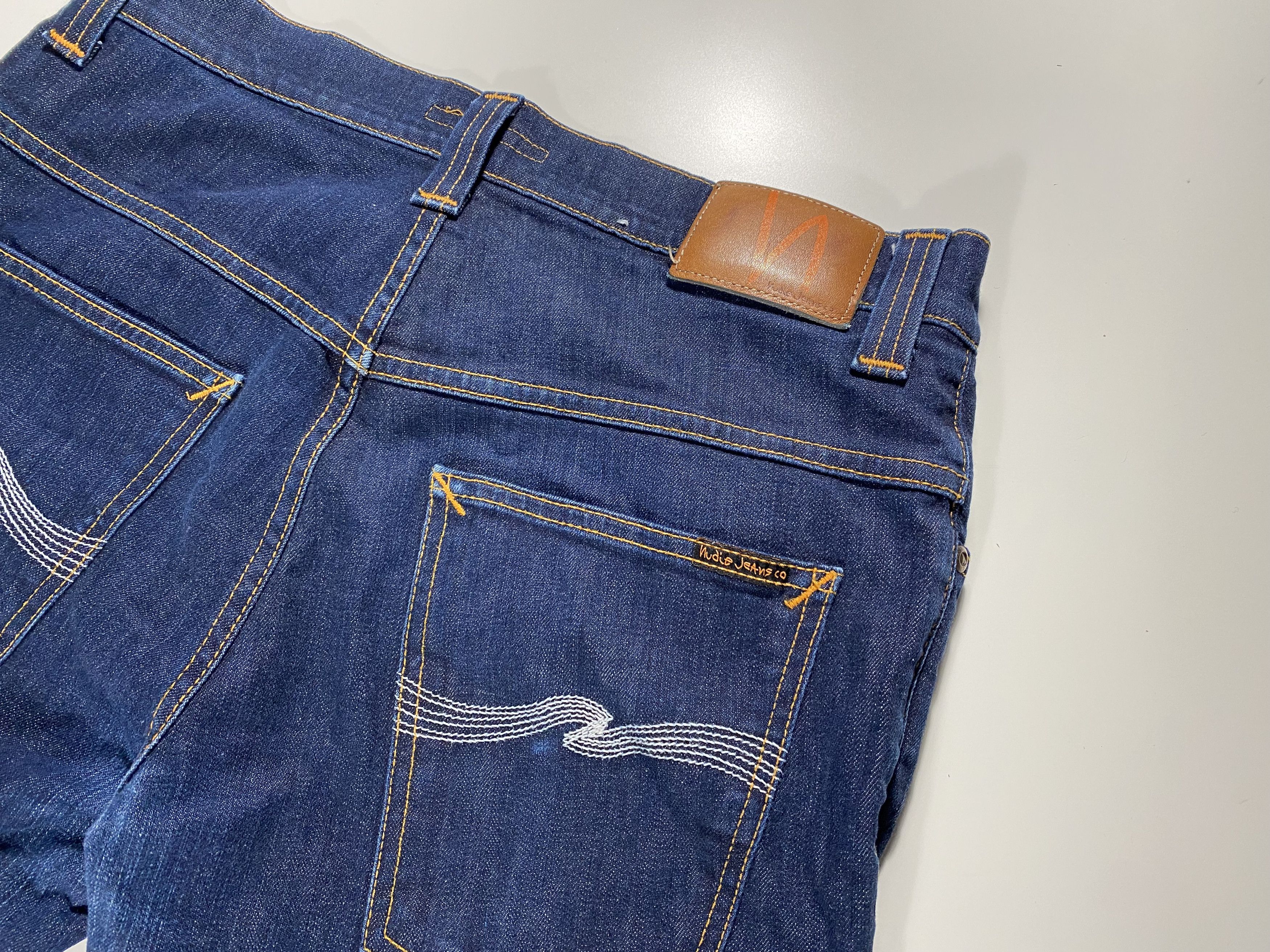 Nudie Jeans Nudie Jeans Thin Finn Org. Dry Ecru Embo Jeans 32x32 Size US 32 / EU 48 - 8 Thumbnail