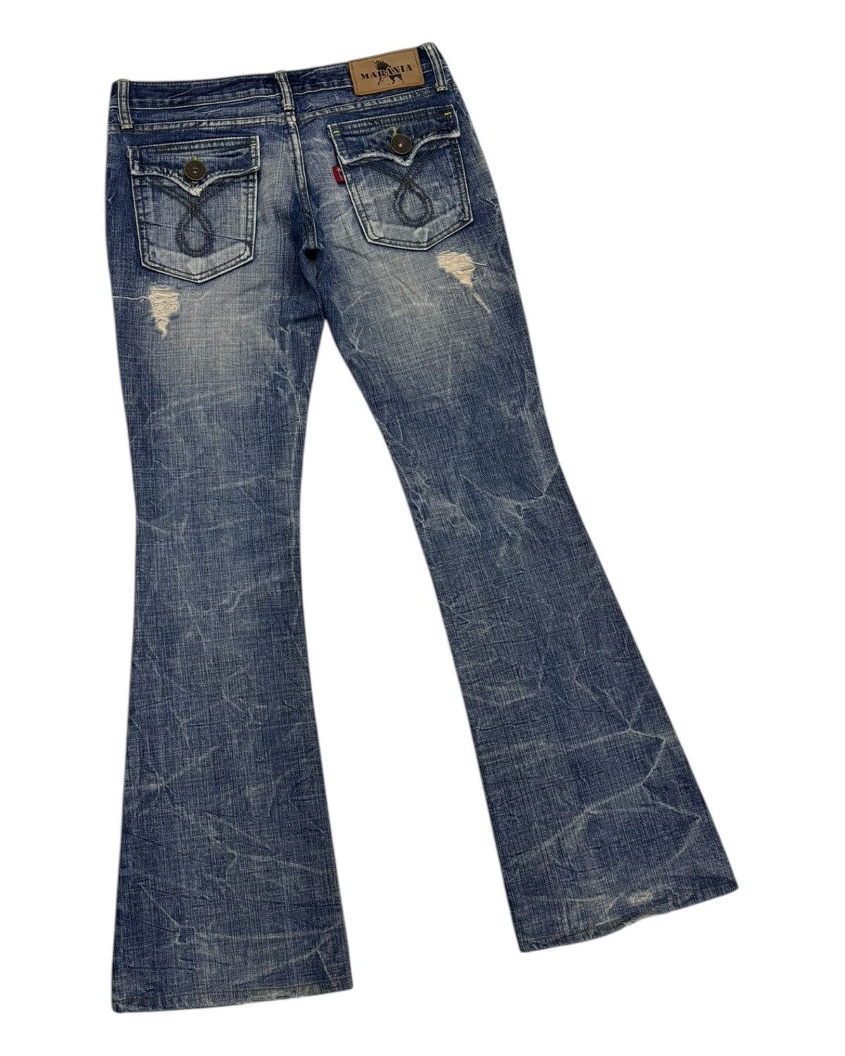 Hysteric Glamour × Japanese Brand HYSTERIC GLAMOUR STYLE DISTRESS DENIM MARAXIA FLARED PANTS Size 30" / US 8 / IT 44 - 4 Thumbnail