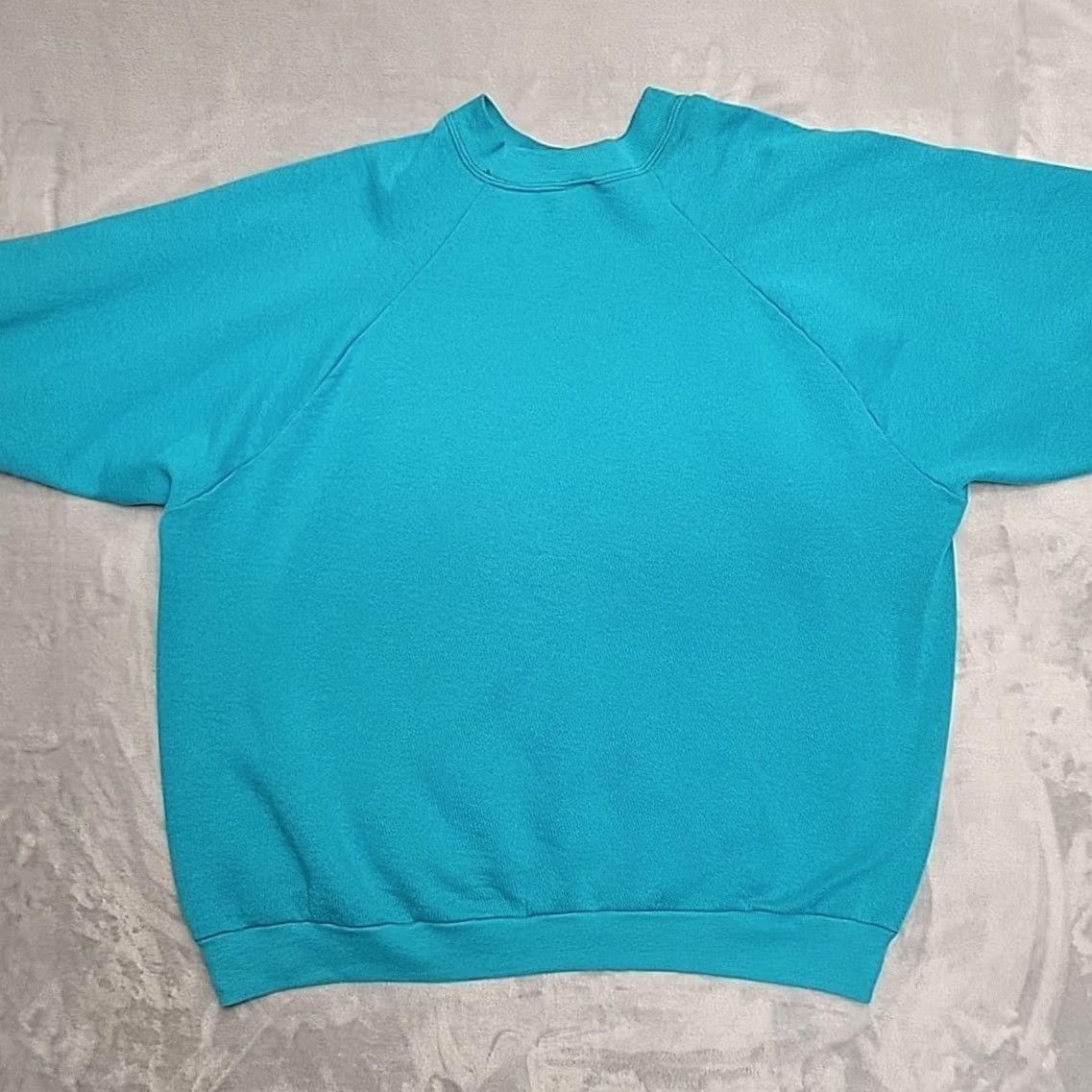 Fruit Of The Loom VINTAGE Fruit of the Loom Sweatshirt Raglan Womens 2XL Teal Crew Neck Fleece Cotton Polyester Pullover USA 80s 90s Womens Size XXL / US 16-18 / IT 52-54 - 6 Thumbnail
